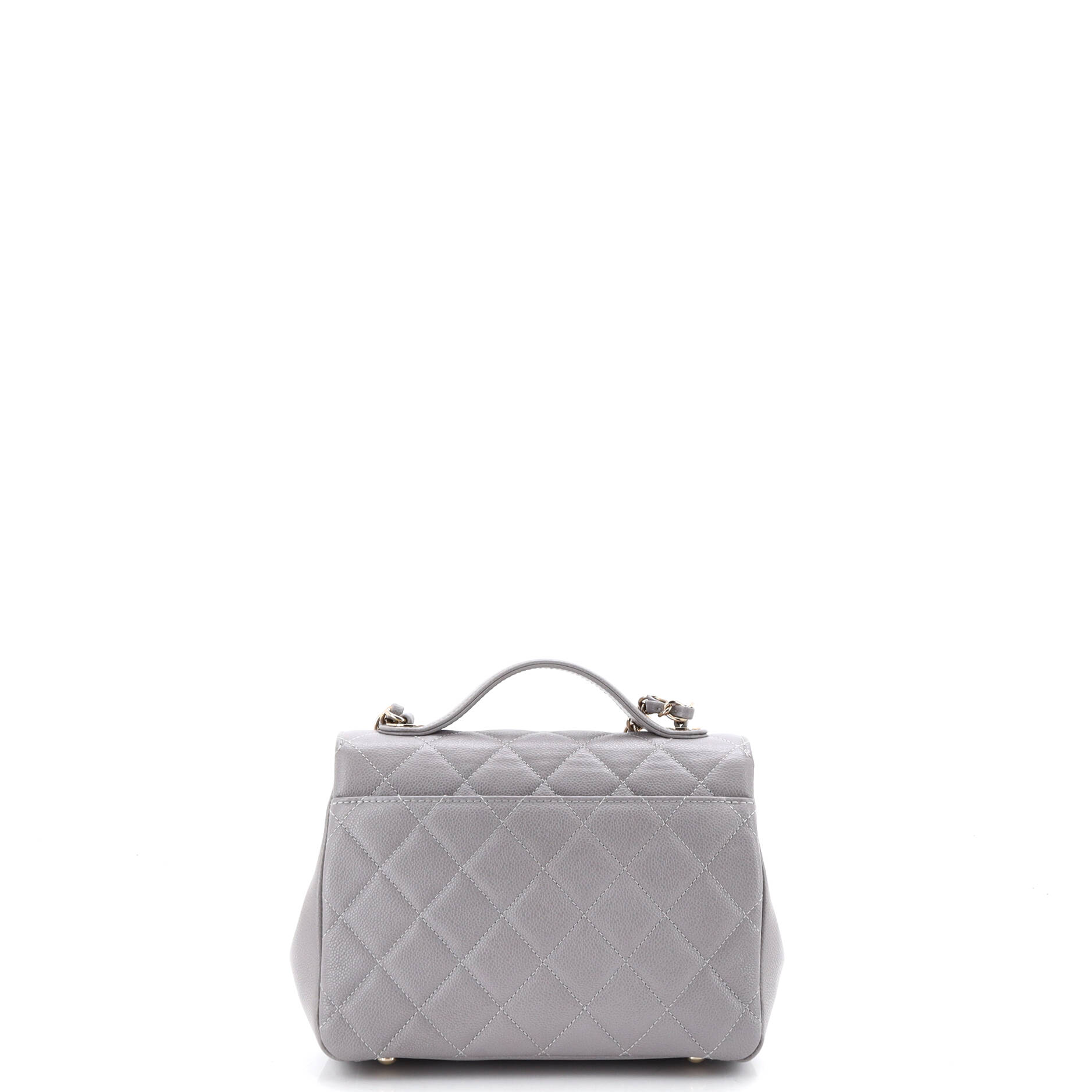 Business Affinity Flap Bag Quilted Caviar Small