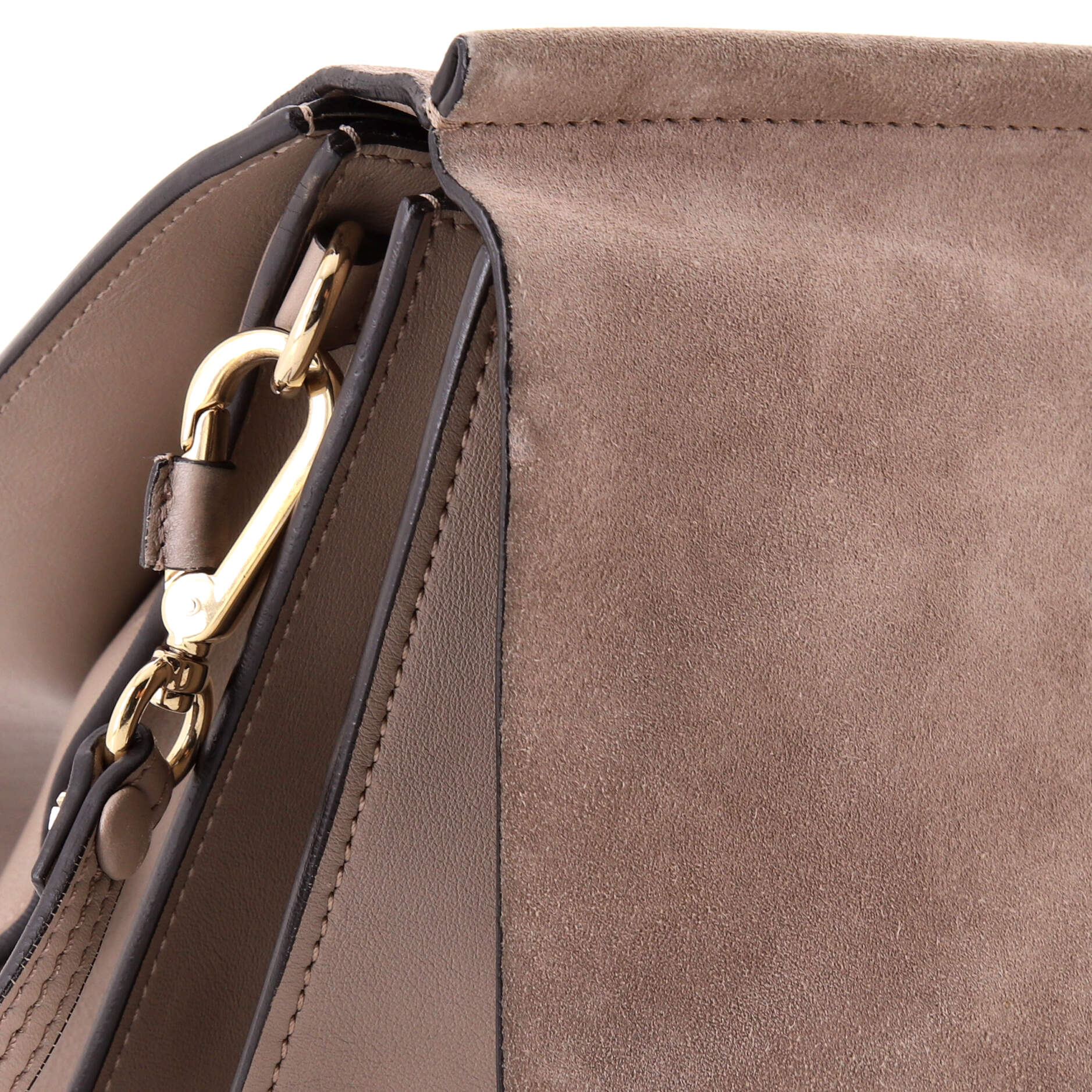 Faye Shoulder Bag Leather and Suede Medium