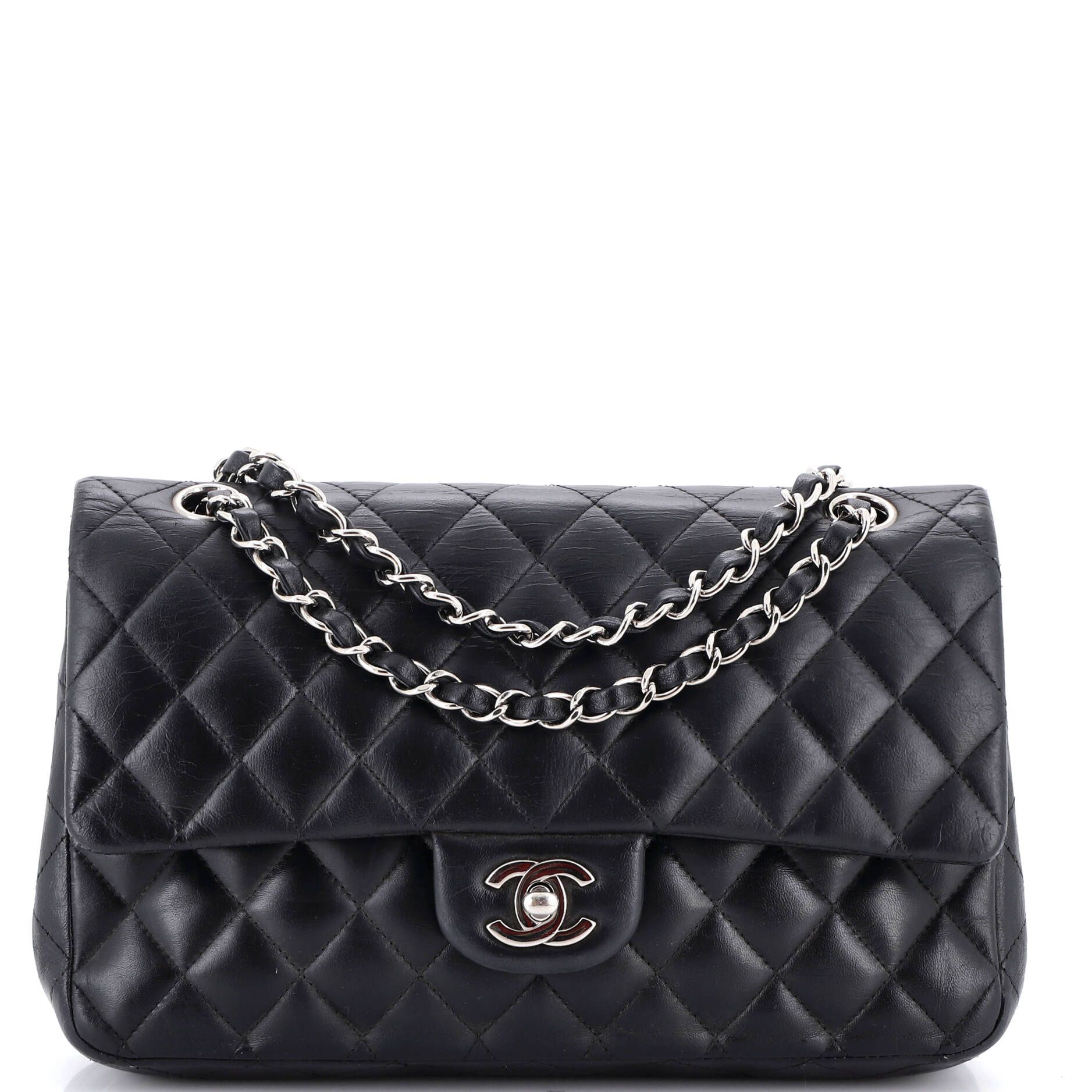 Vintage Classic Double Flap Bag Quilted Lambskin Medium