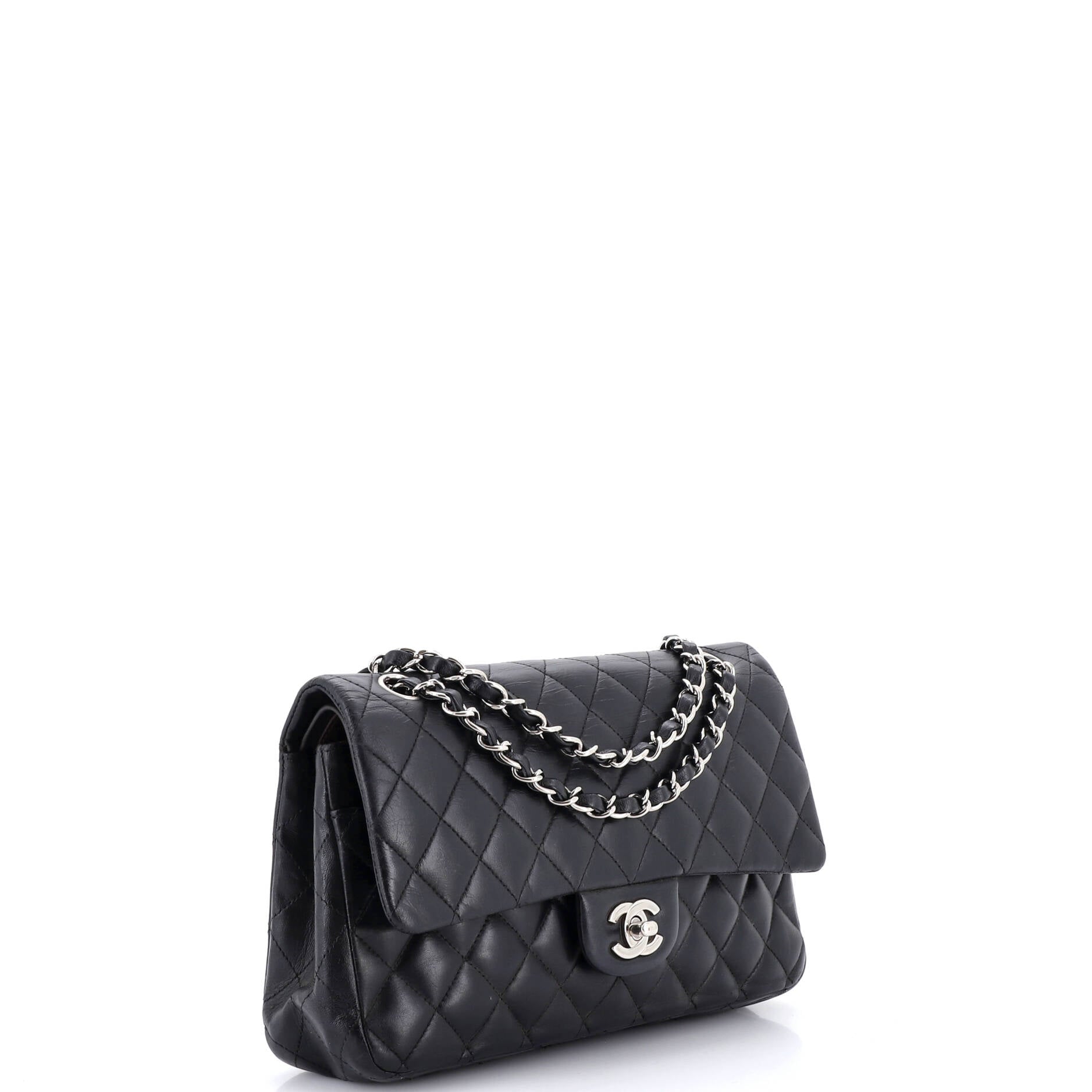 Vintage Classic Double Flap Bag Quilted Lambskin Medium