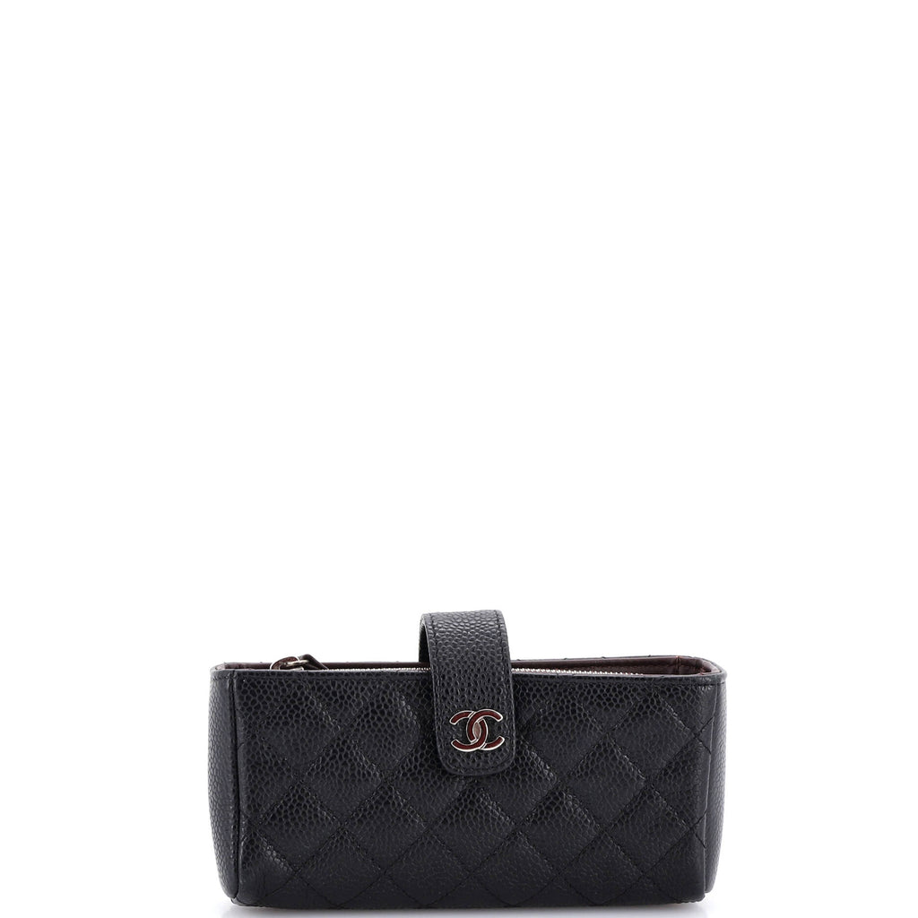 Chain Phone Holder Crossbody Bag Quilted Lambskin Mini