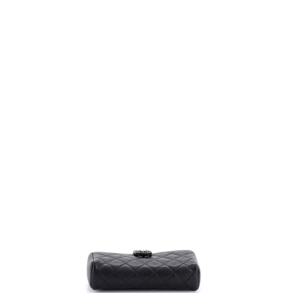 Chain Phone Holder Crossbody Bag Quilted Lambskin Mini