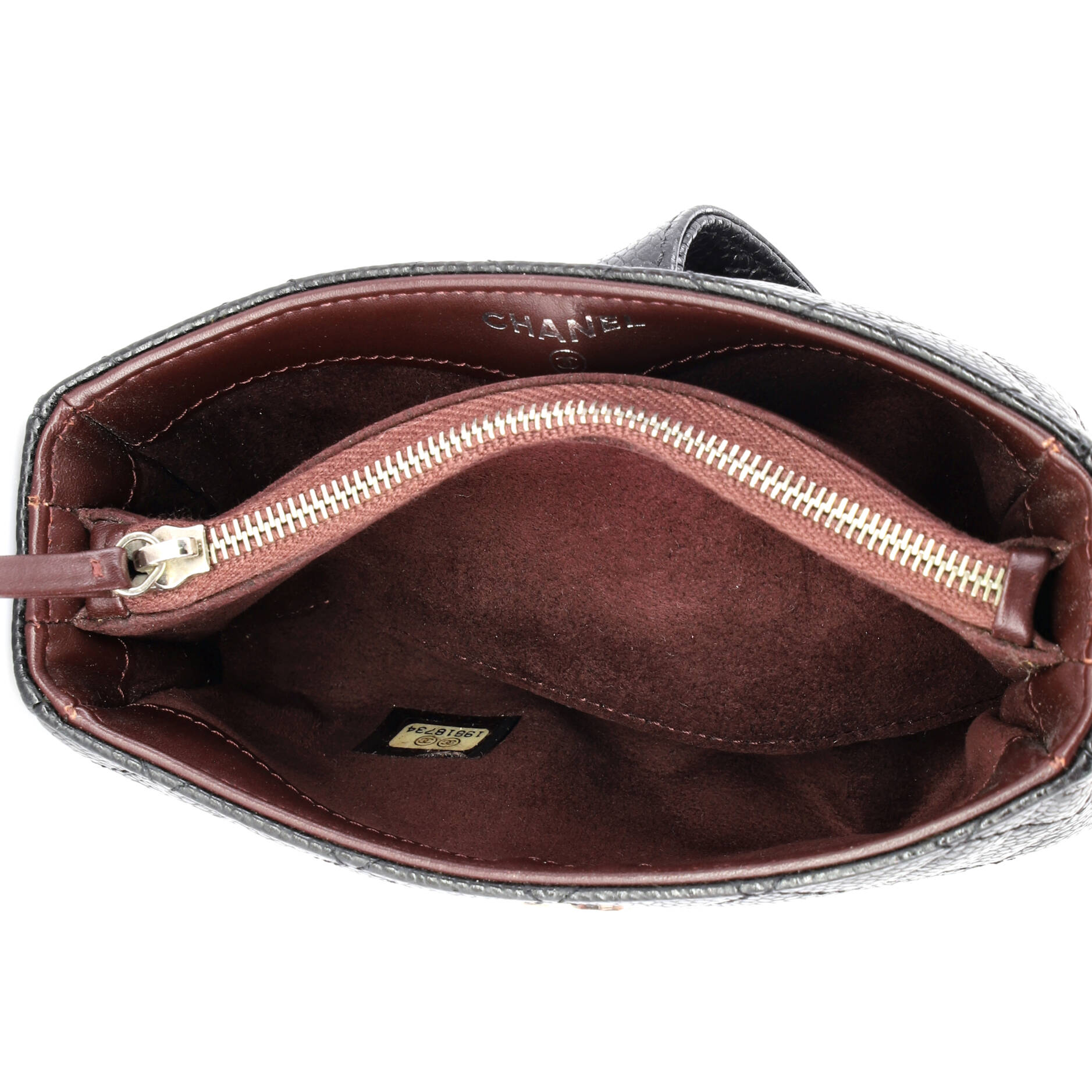 Chain Phone Holder Crossbody Bag Quilted Lambskin Mini