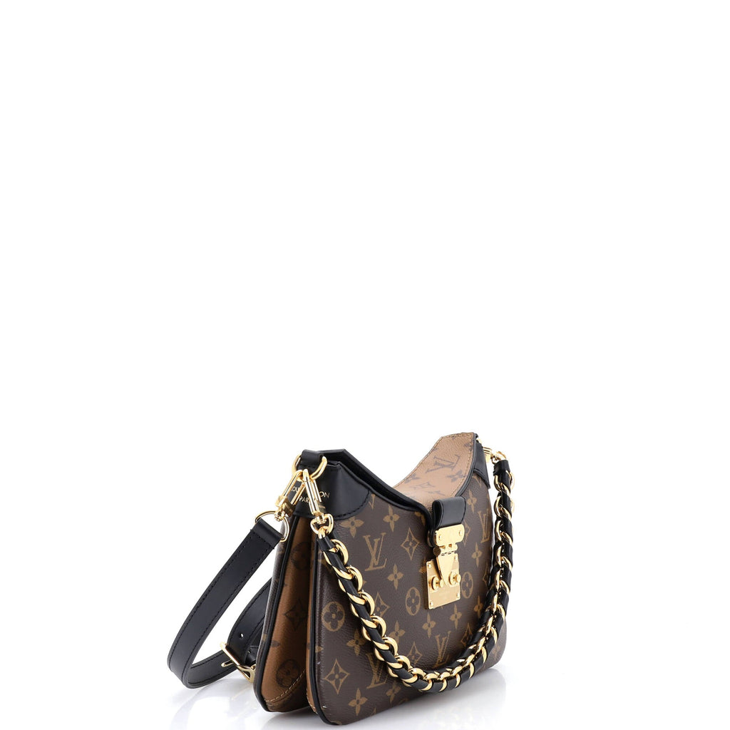 LV Twinny Handbag Monogram Canvas and Reverse Monogram Canvas with Leather