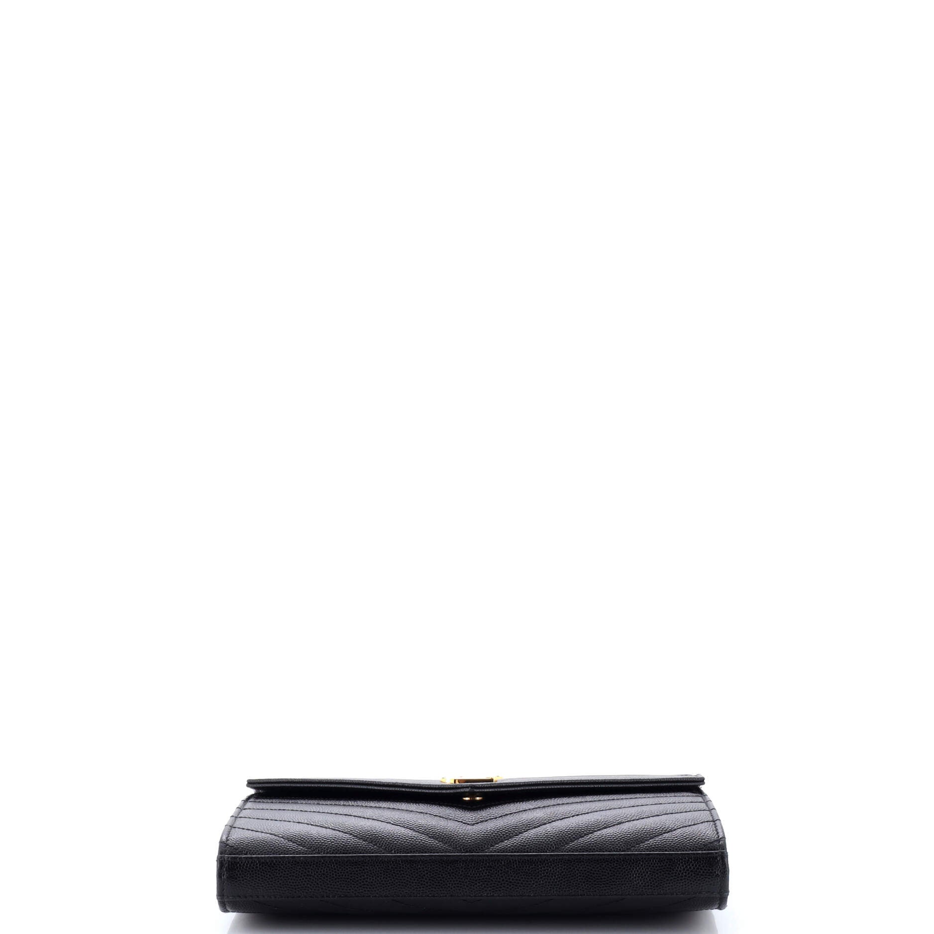 Classic Monogram Wallet on Chain Matelasse Chevron Leather Medium