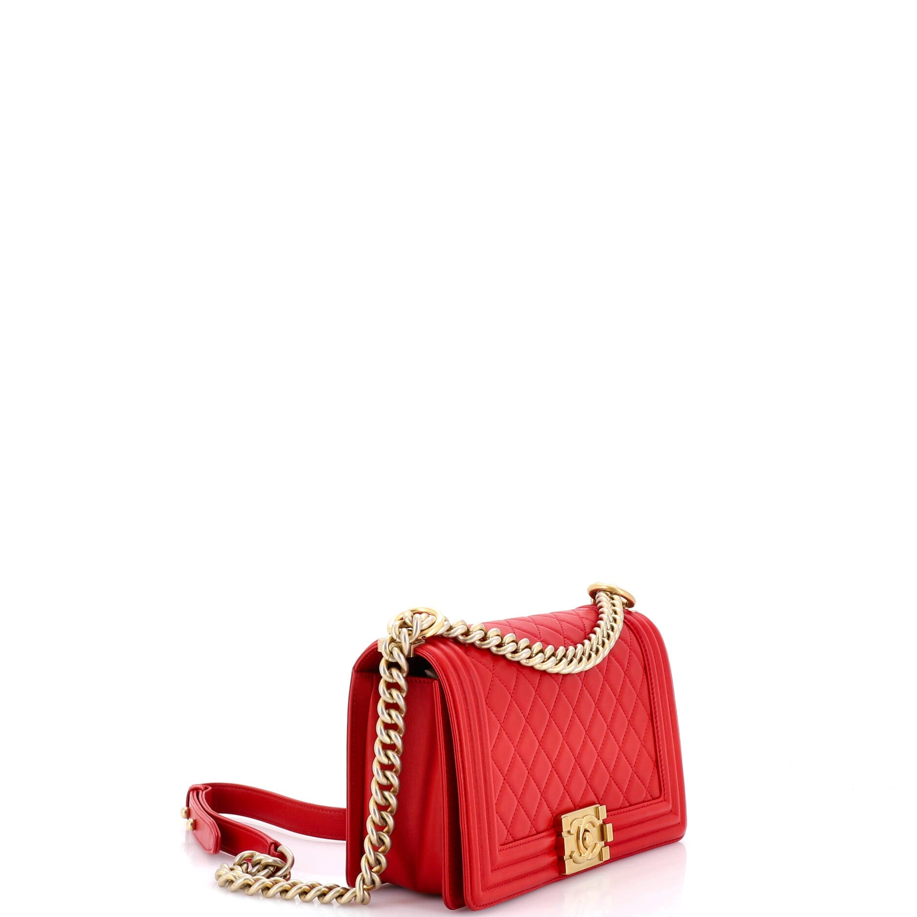 Boy Flap Bag Quilted Lambskin Old Medium