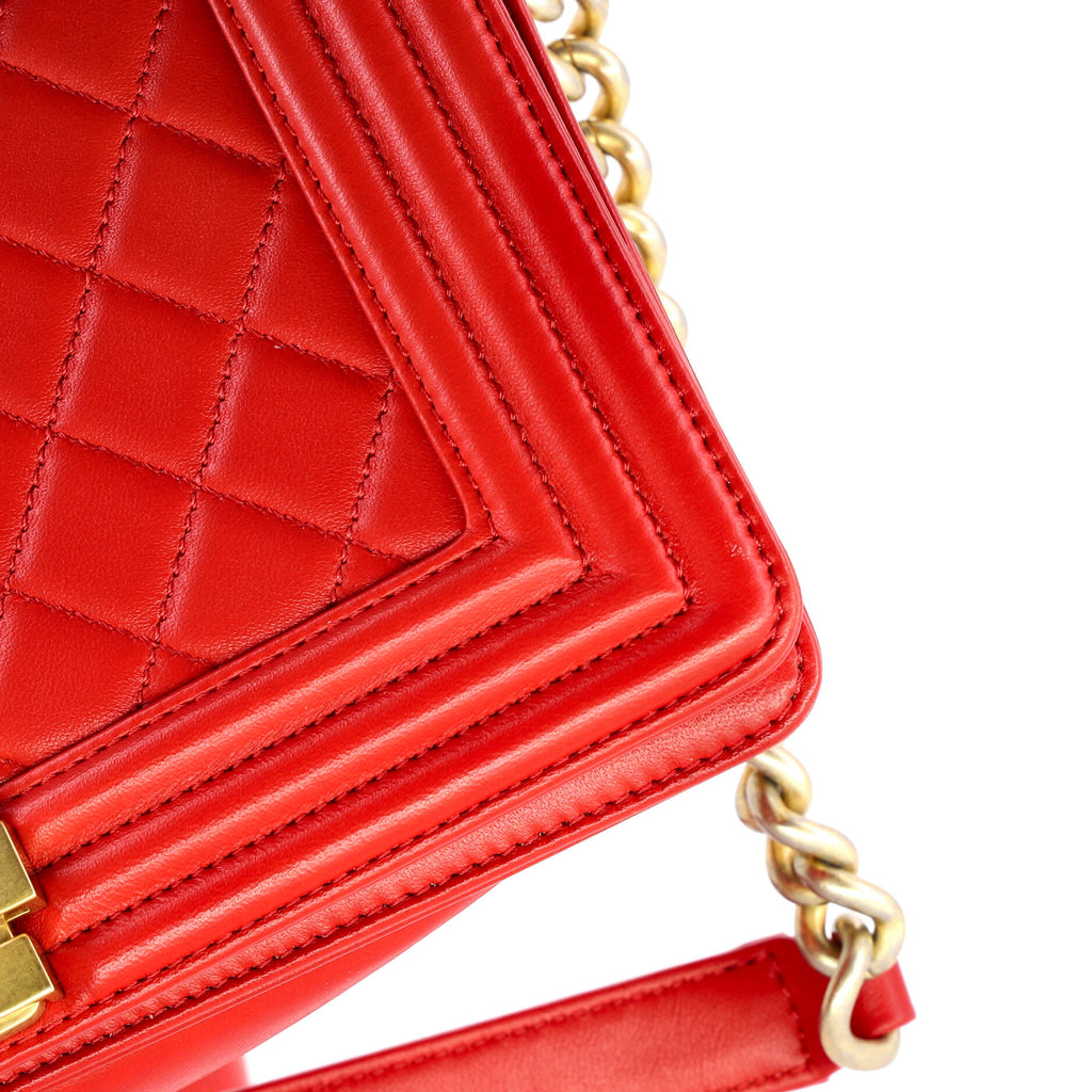 Boy Flap Bag Quilted Lambskin Old Medium