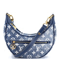 Loop Handbag Monogram Jacquard Denim