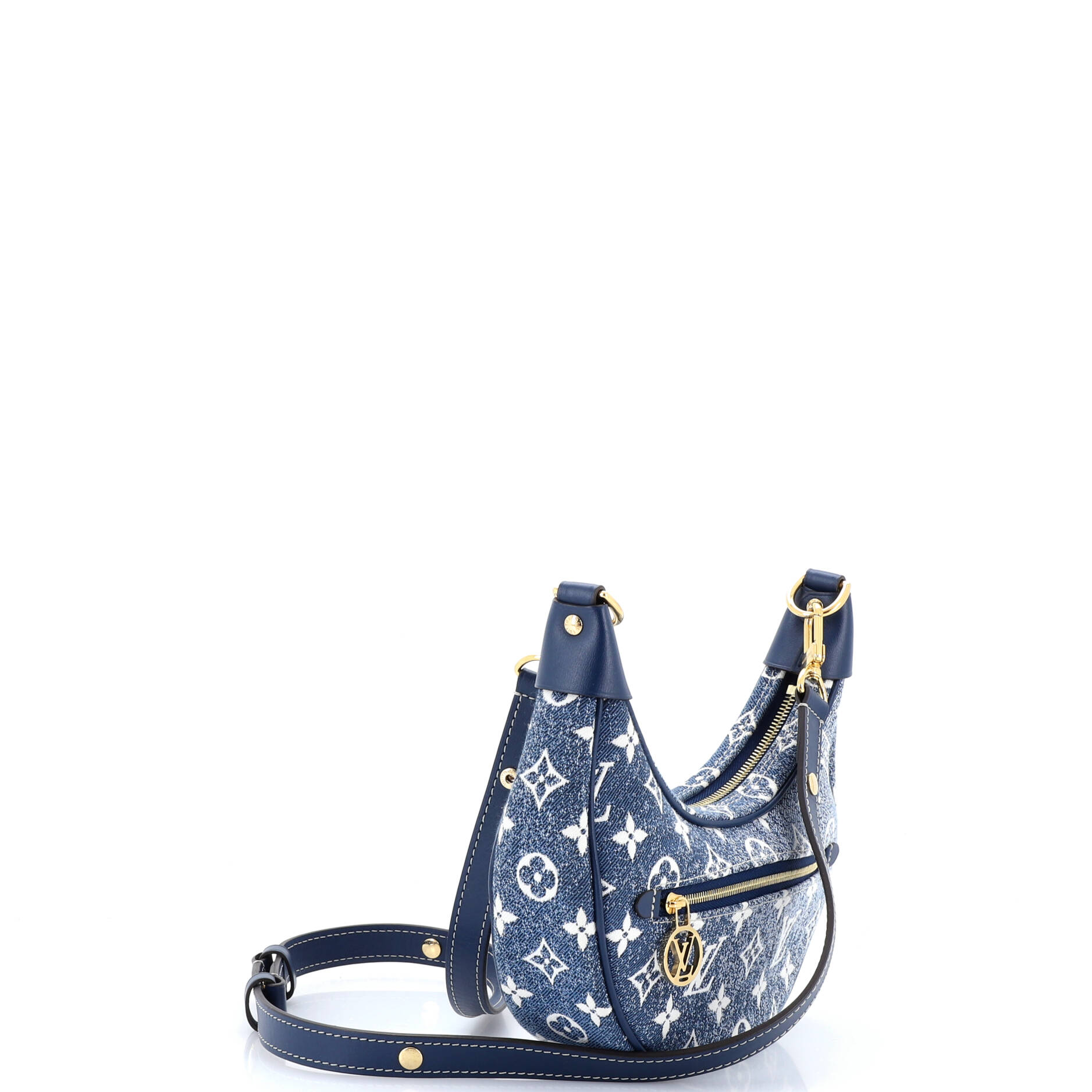 Loop Handbag Monogram Jacquard Denim