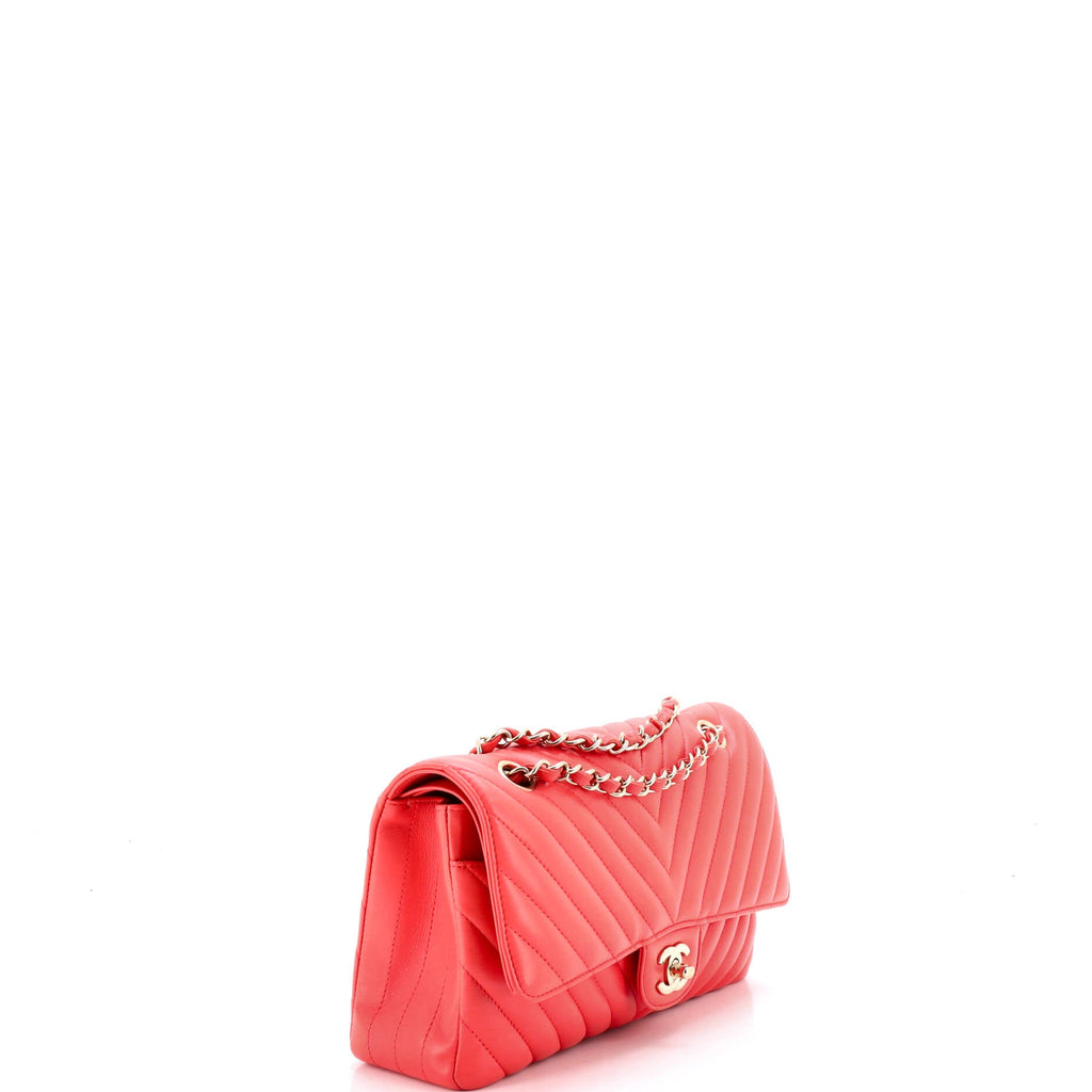 Classic Double Flap Bag Chevron Lambskin Medium