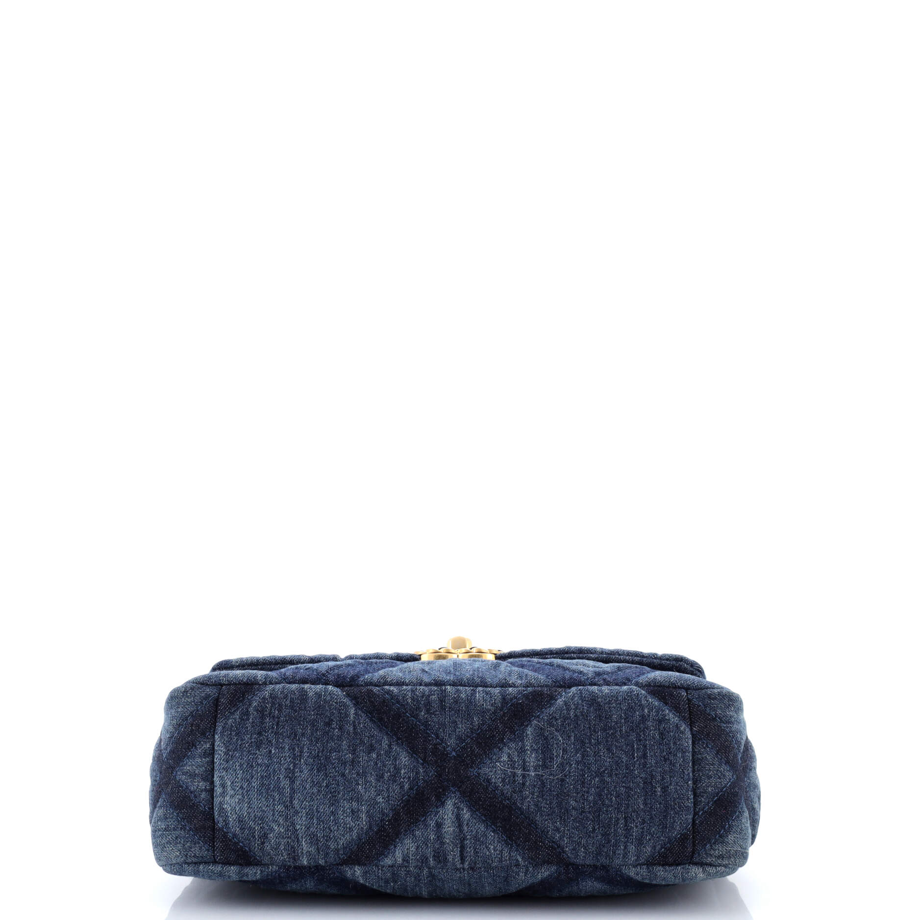 19 Flap Bag Quilted Denim Medium