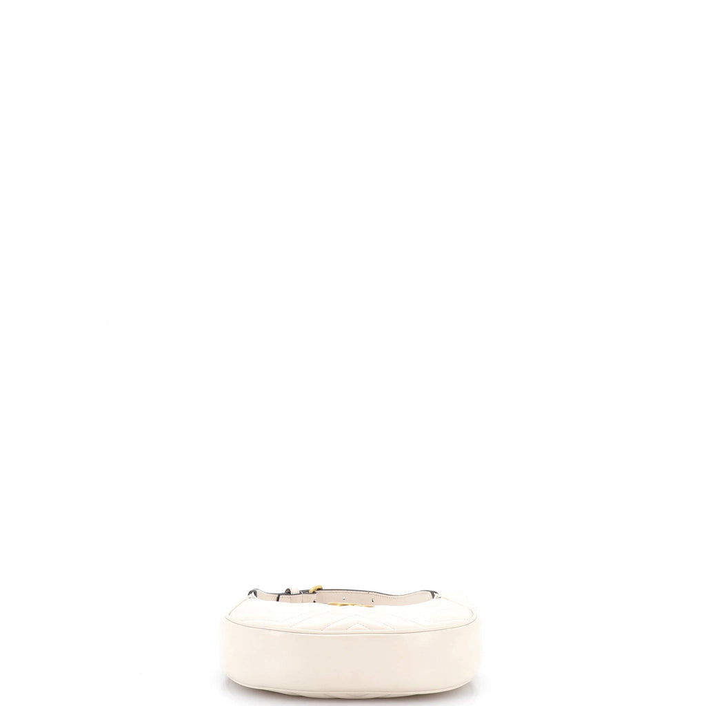 GG Marmont Half Moon Hobo Matelasse Leather Mini