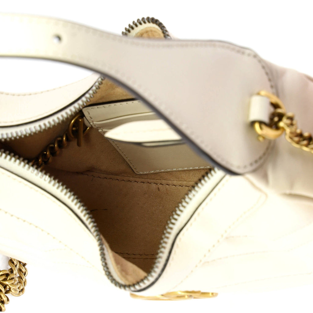 GG Marmont Half Moon Hobo Matelasse Leather Mini