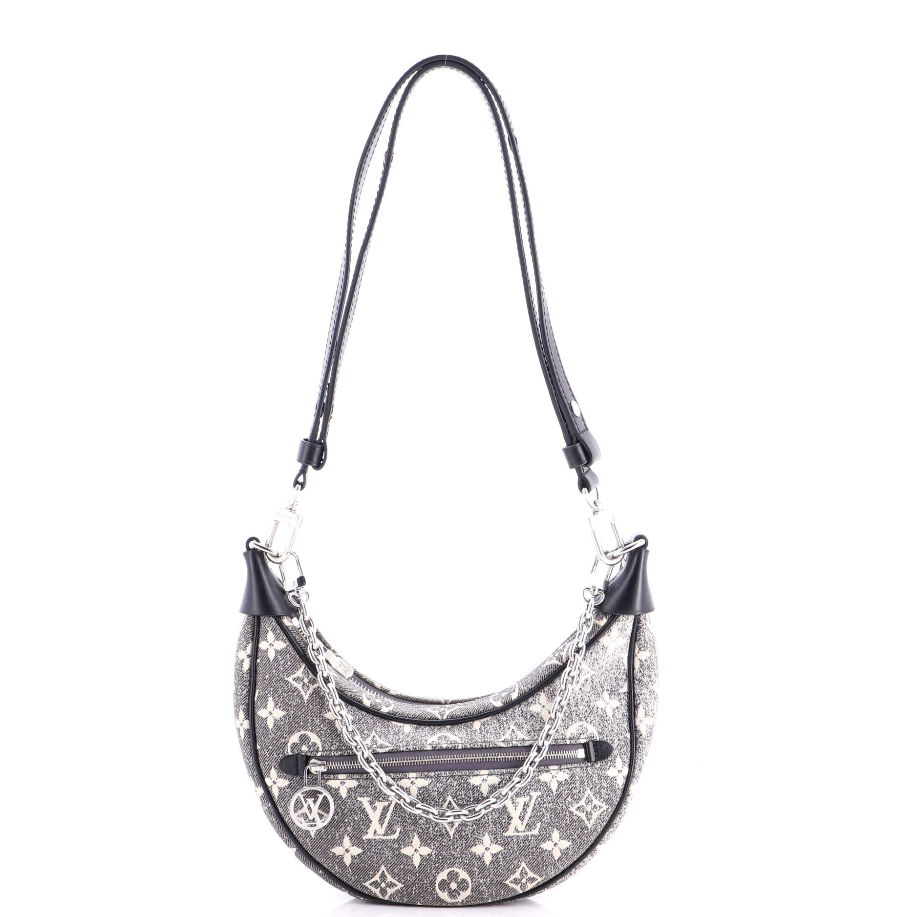 Loop Handbag Monogram Jacquard Denim