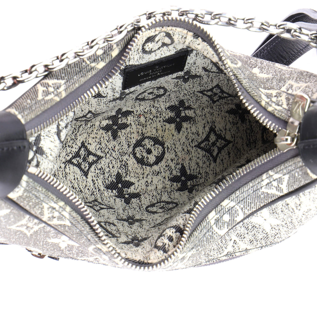 Loop Handbag Monogram Jacquard Denim
