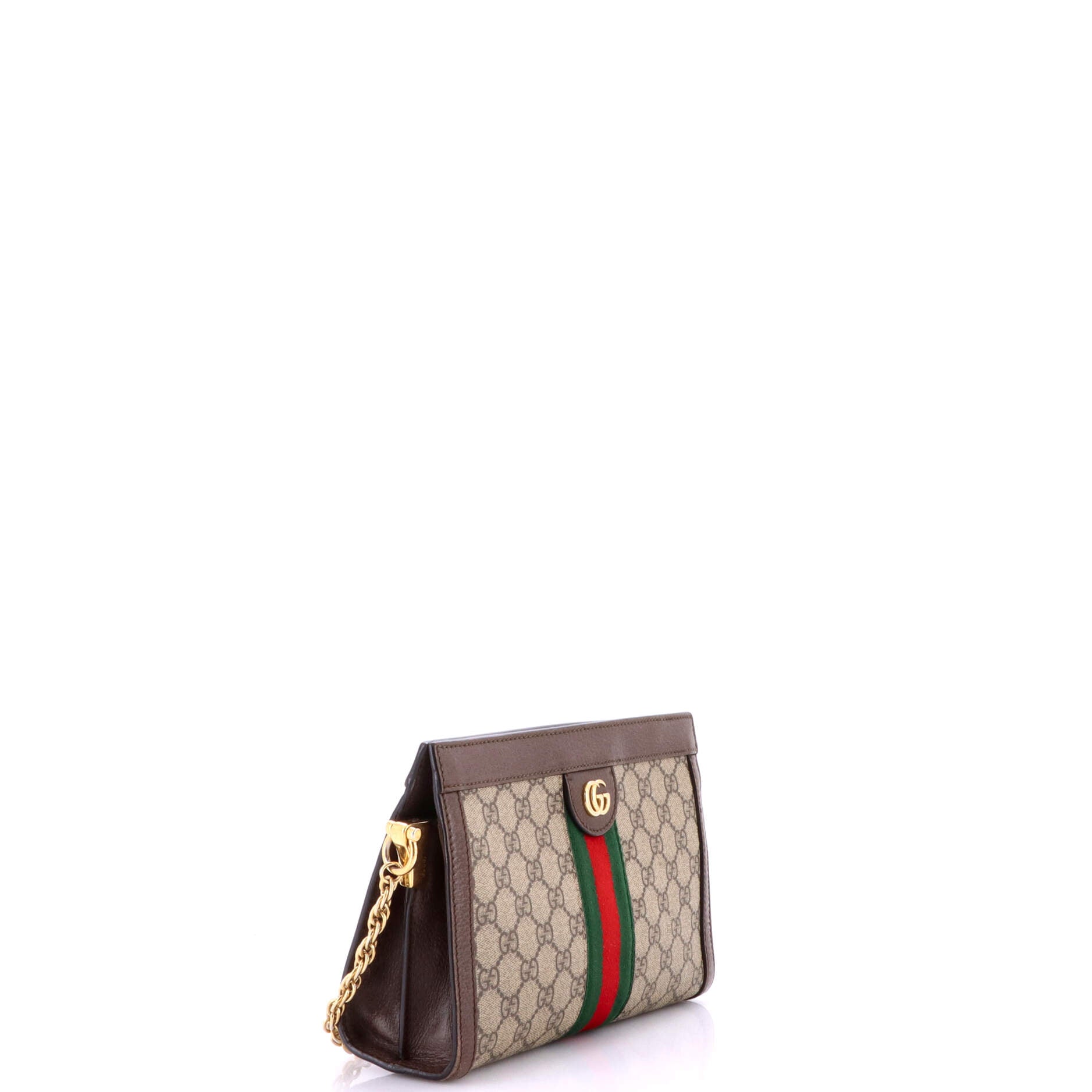 Ophidia Chain Shoulder Bag GG Coated Canvas Small