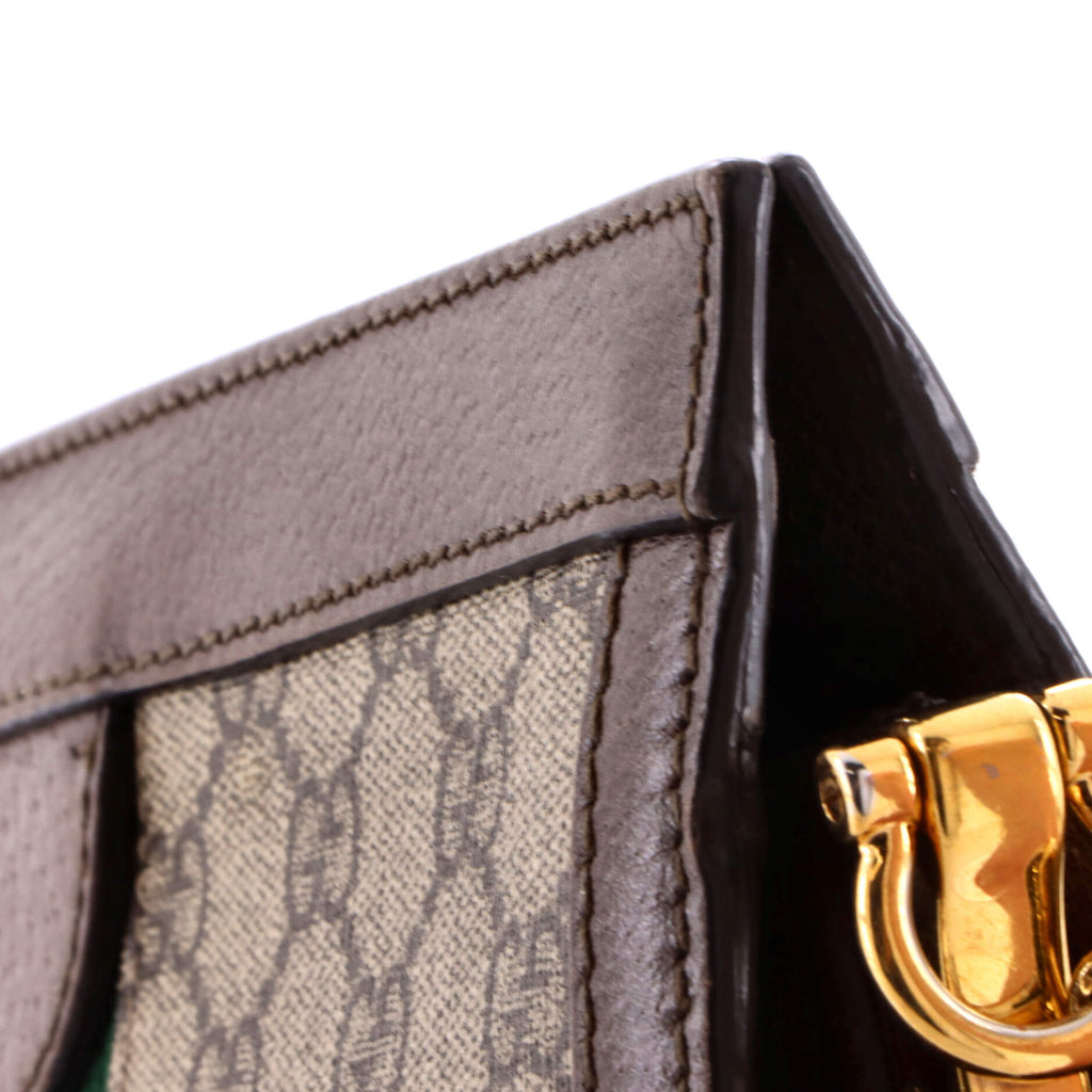 Ophidia Chain Shoulder Bag GG Coated Canvas Small