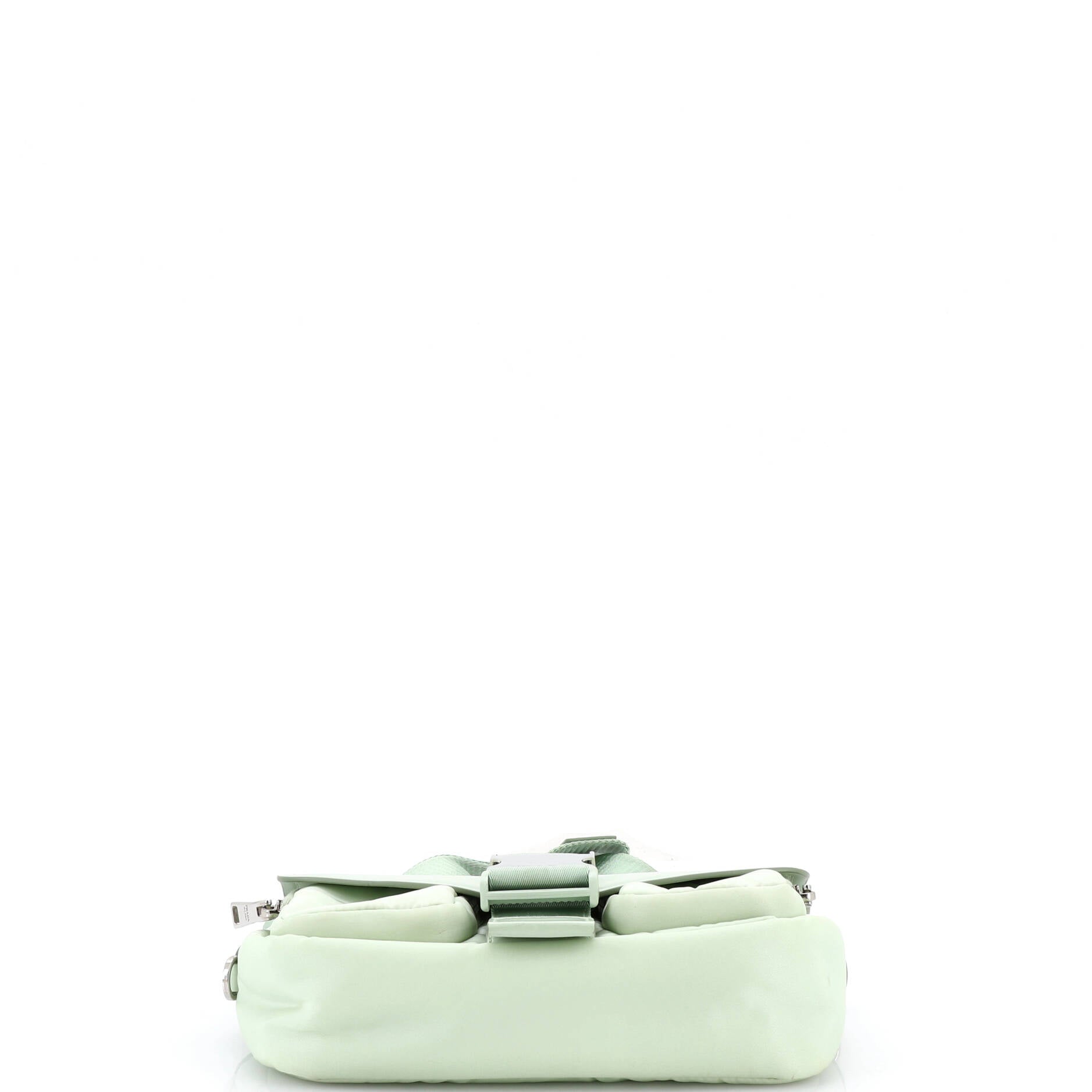 Buckle Pocket Crossbody Bag Spazzolato Leather and Tessuto