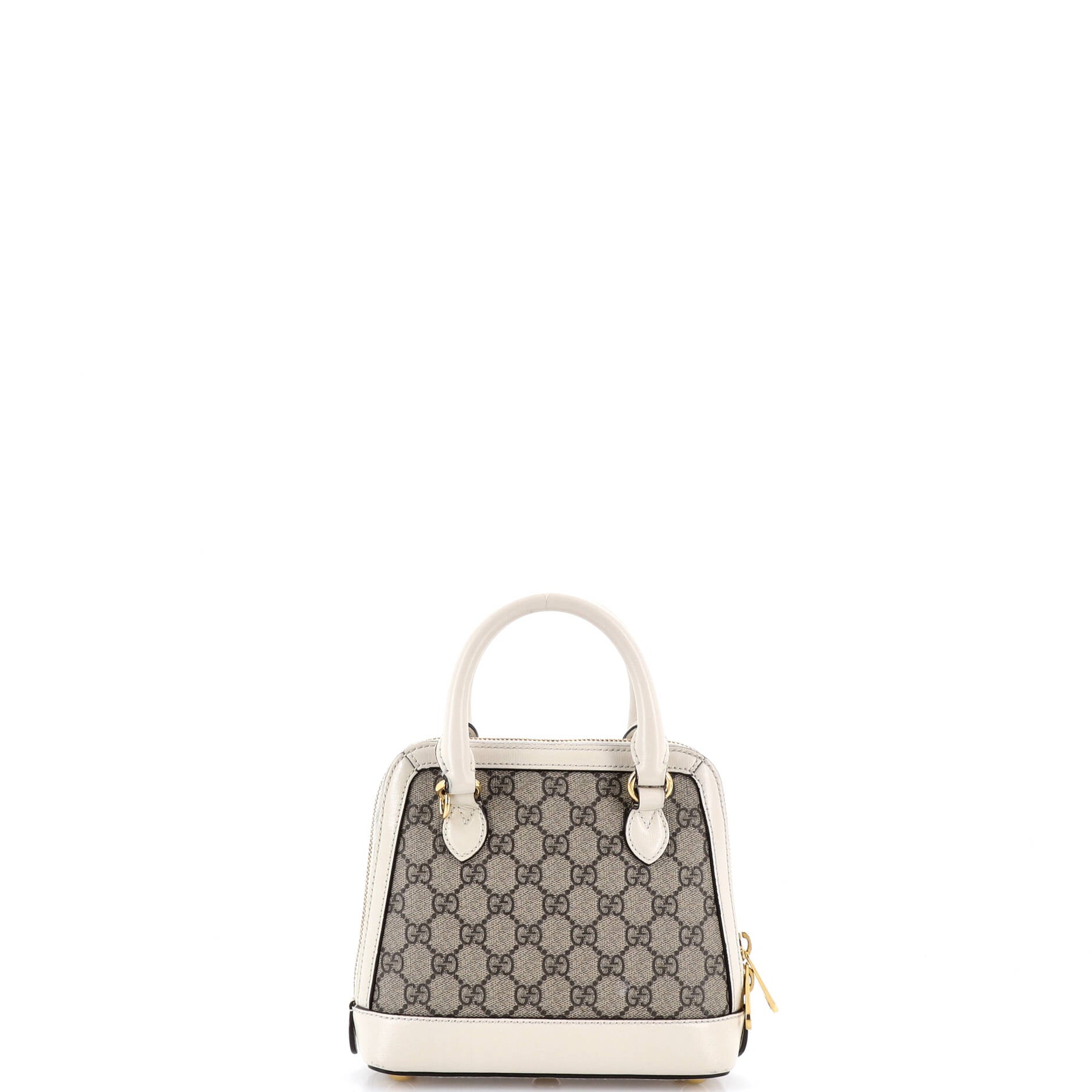 Horsebit 1955 Top Handle Bag GG Coated Canvas with Leather Mini