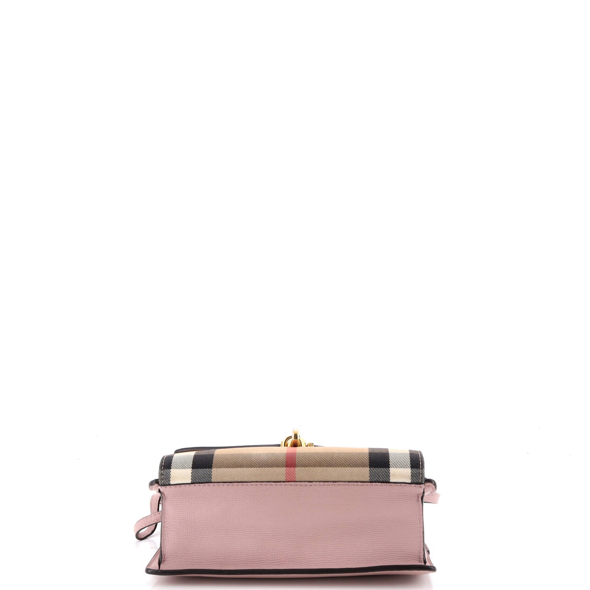 Macken Crossbody Bag Leather and House Check Canvas Small