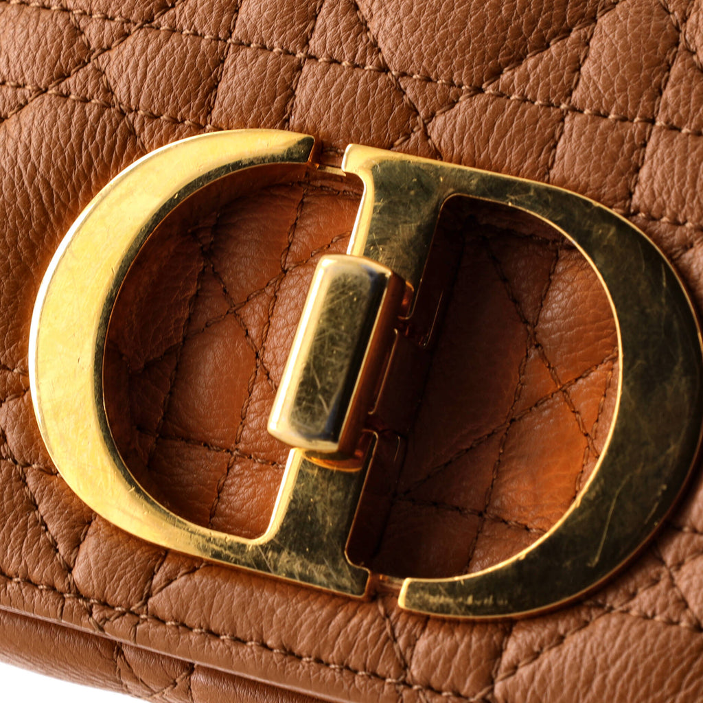 Caro Bag Cannage Quilt Calfskin Medium
