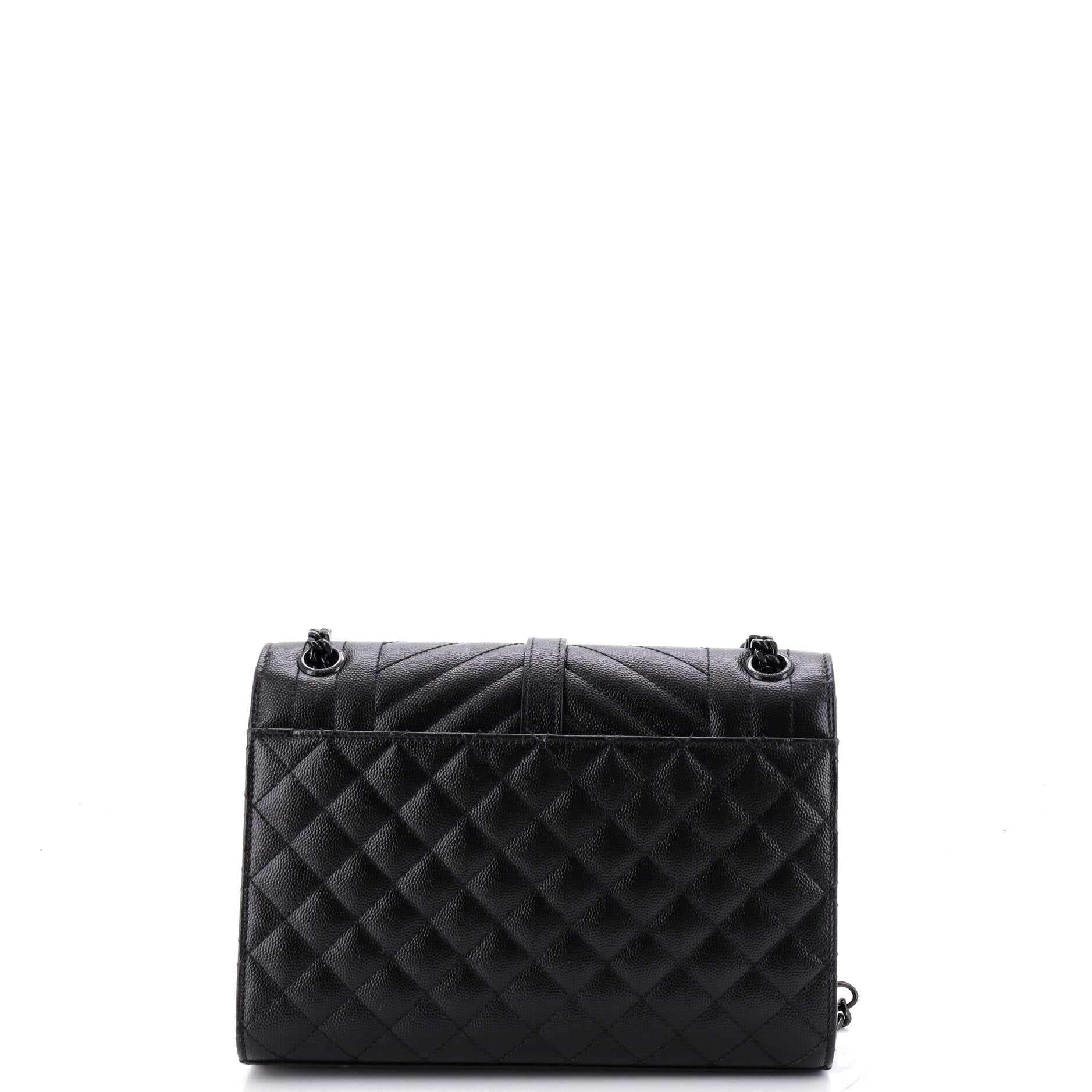 Classic Monogram Envelope Satchel Mixed Matelasse Leather Medium