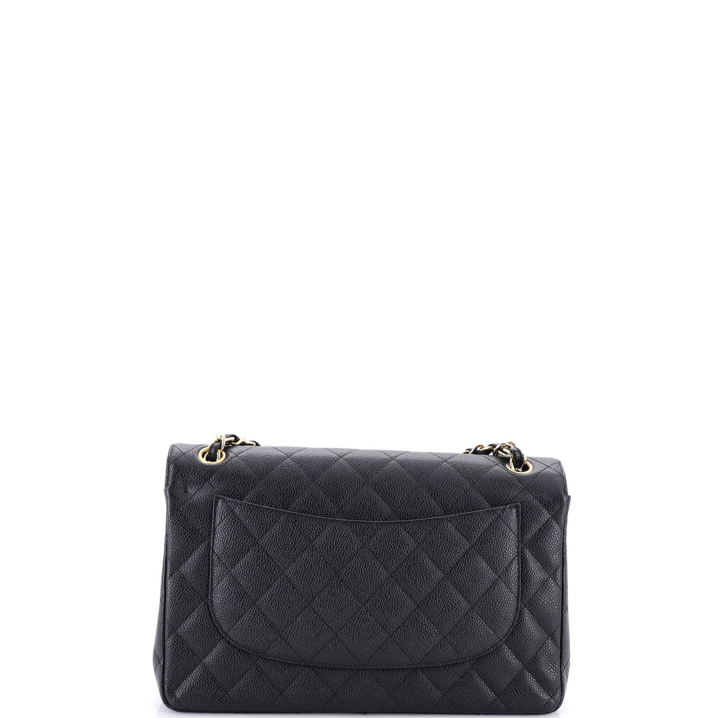 Vintage Classic Double Flap Bag Quilted Caviar Jumbo