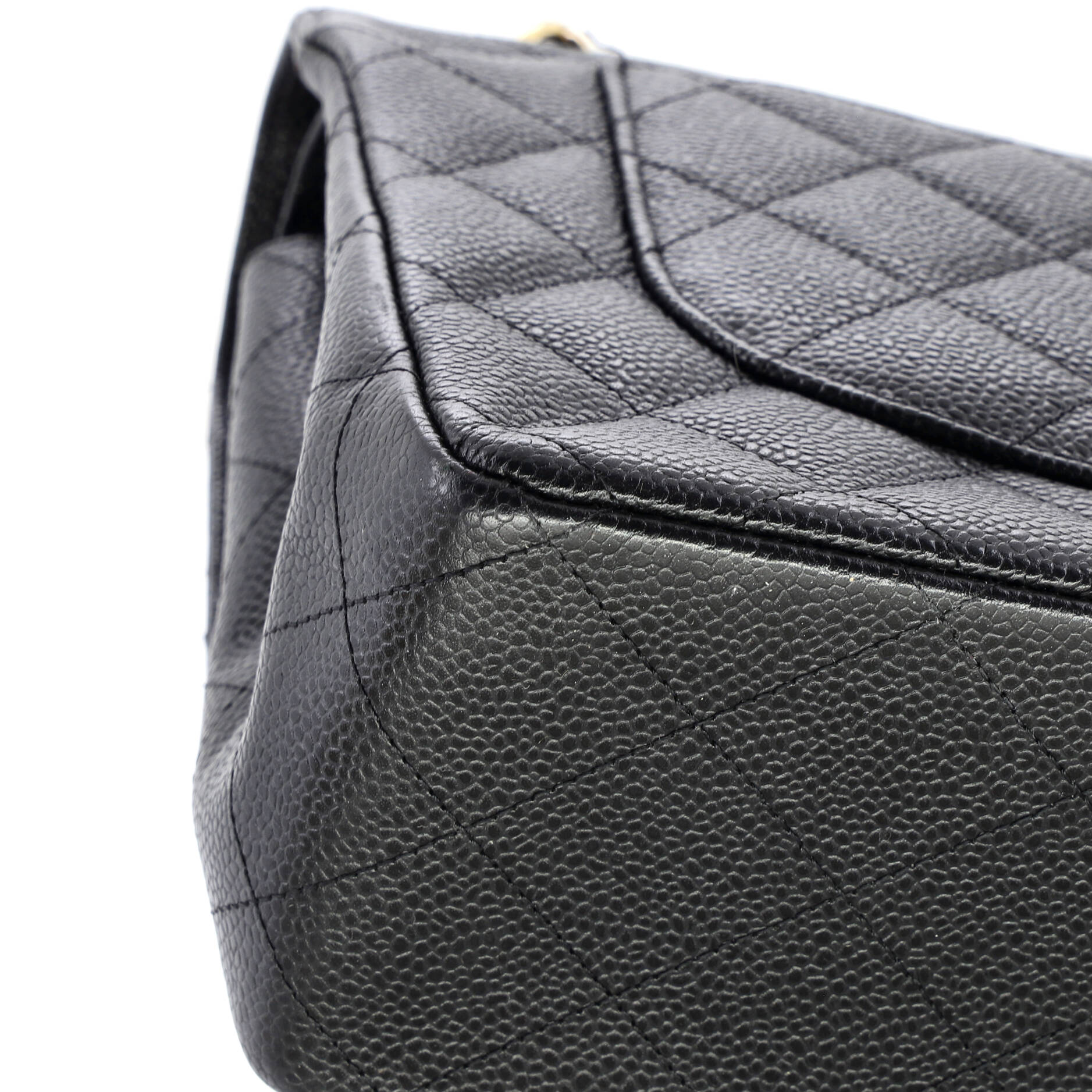 Vintage Classic Double Flap Bag Quilted Caviar Jumbo