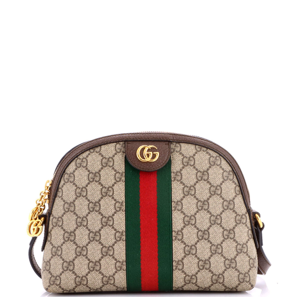 Ophidia Dome Shoulder Bag GG Coated Canvas Small