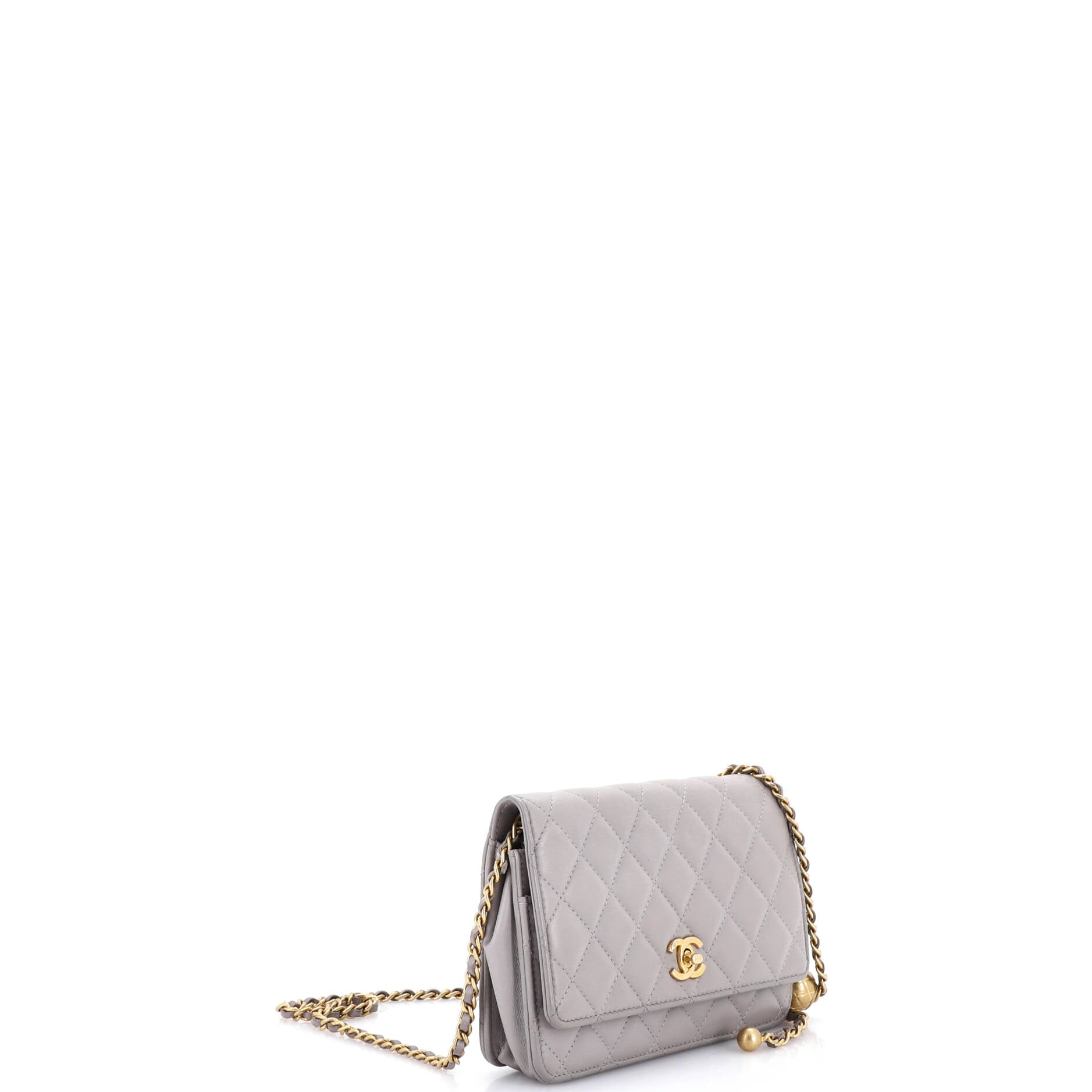 Pearl Crush Wallet on Chain Quilted Lambskin