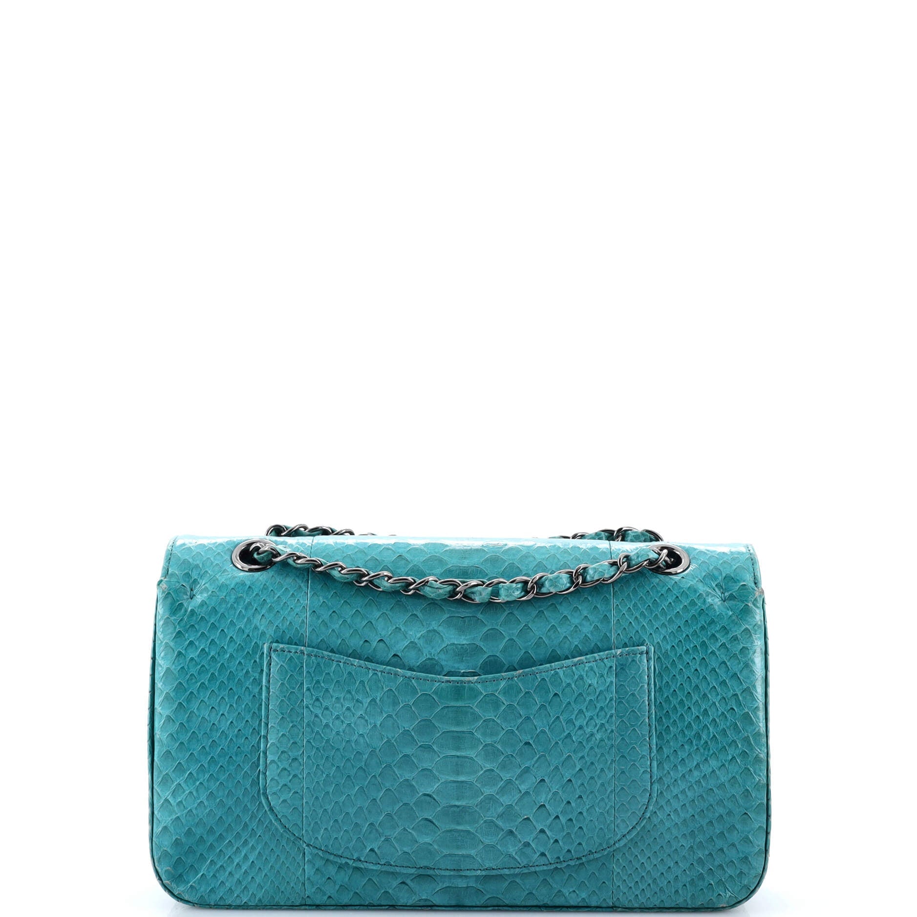 Classic Double Flap Bag Python Medium