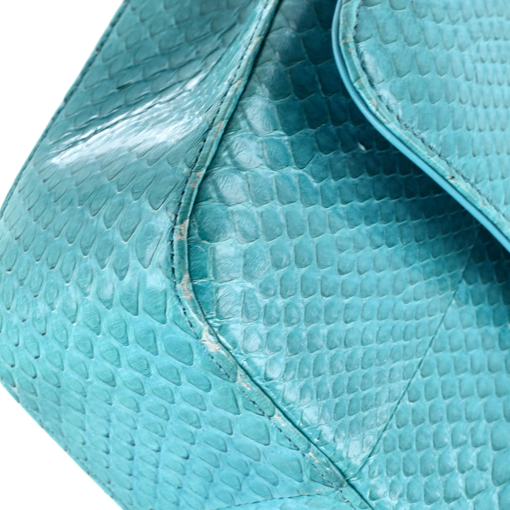 Classic Double Flap Bag Python Medium
