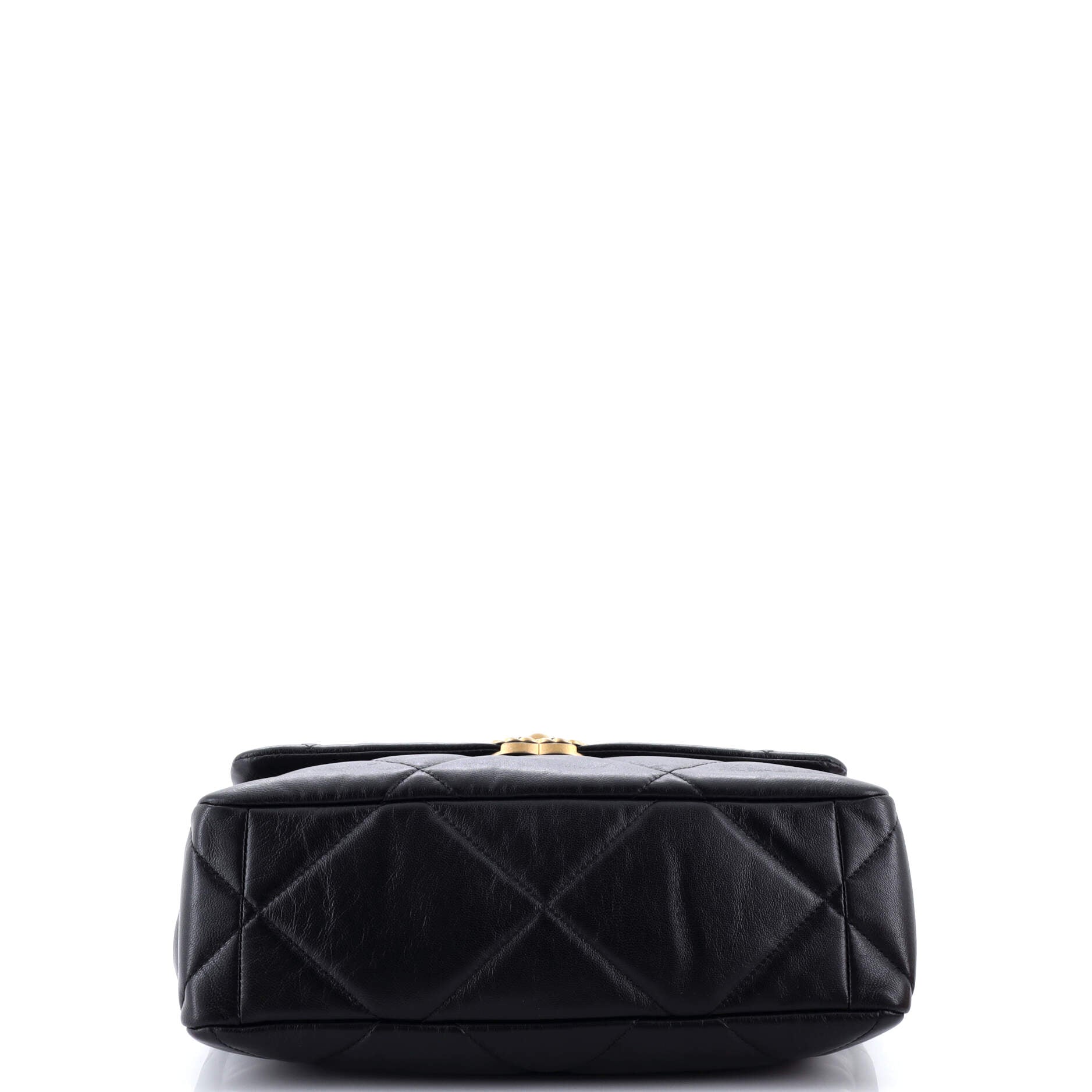 19 Flap Bag Quilted Leather Large