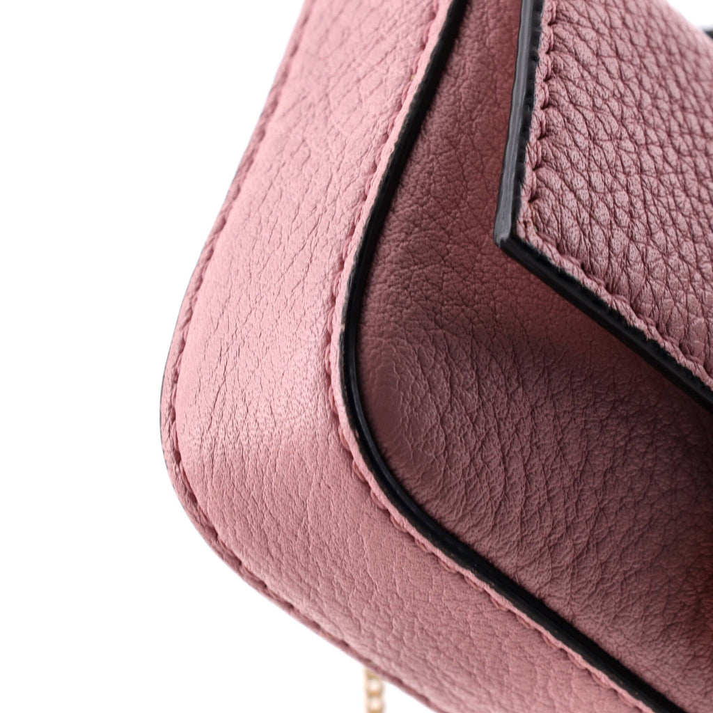 Chain Baguette Charm Bag Leather Nano