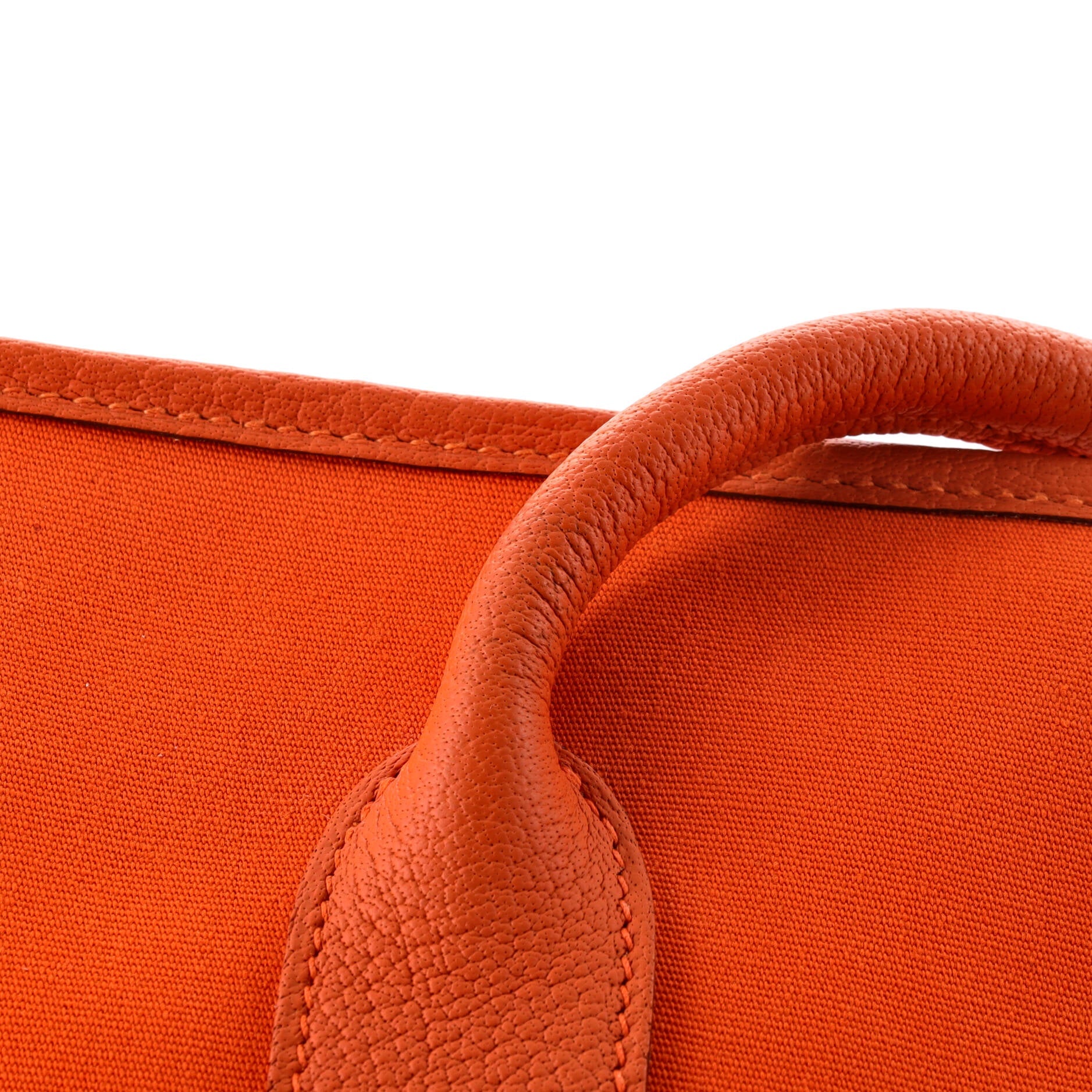 Garden Party Zip Tote Toile and Leather 36
