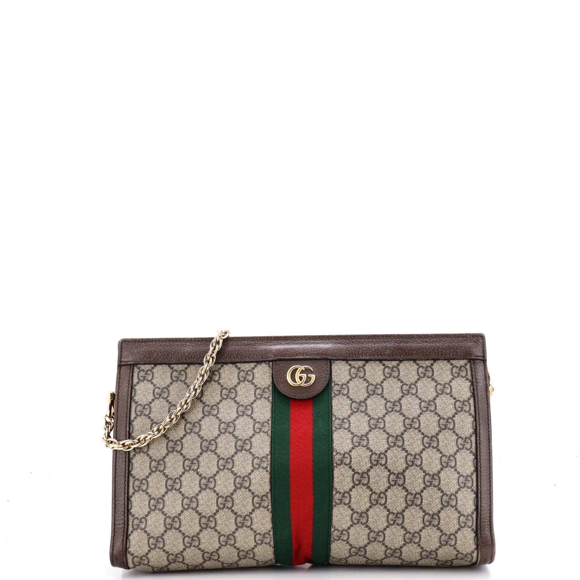 Ophidia Chain Shoulder Bag GG Coated Canvas Medium