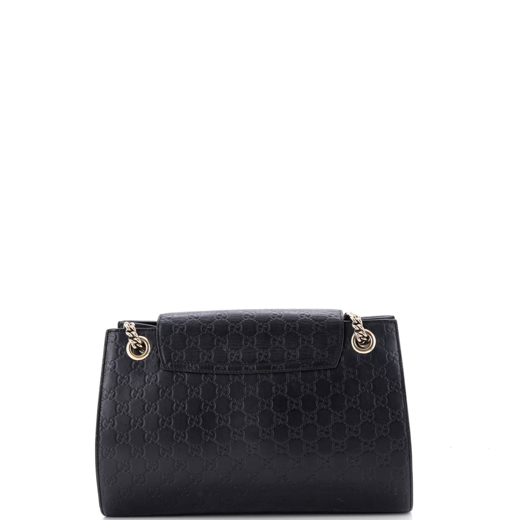 Emily Chain Flap Shoulder Bag Guccissima Leather Large
