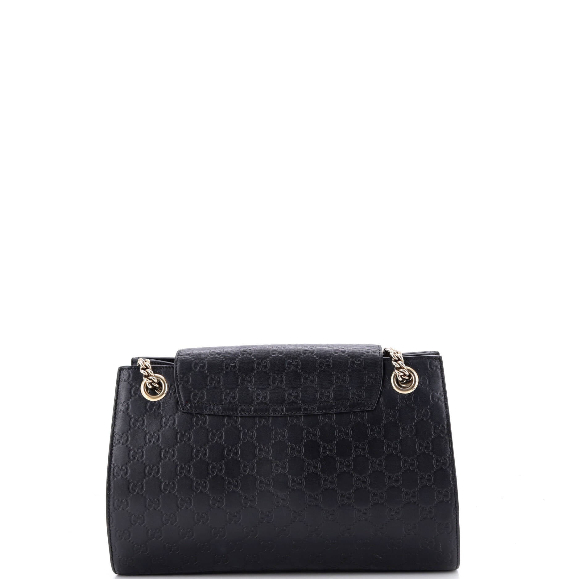 Emily Chain Flap Shoulder Bag Guccissima Leather Large