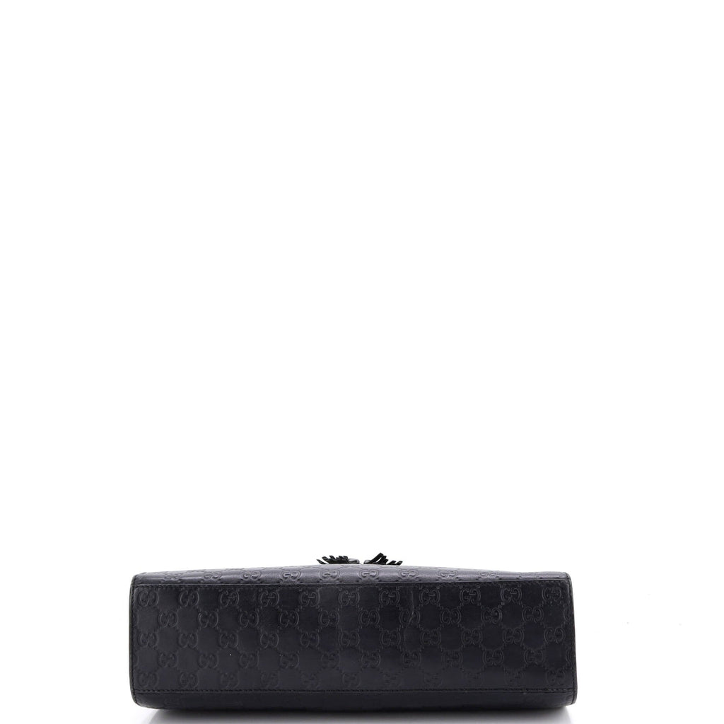Emily Chain Flap Shoulder Bag Guccissima Leather Large