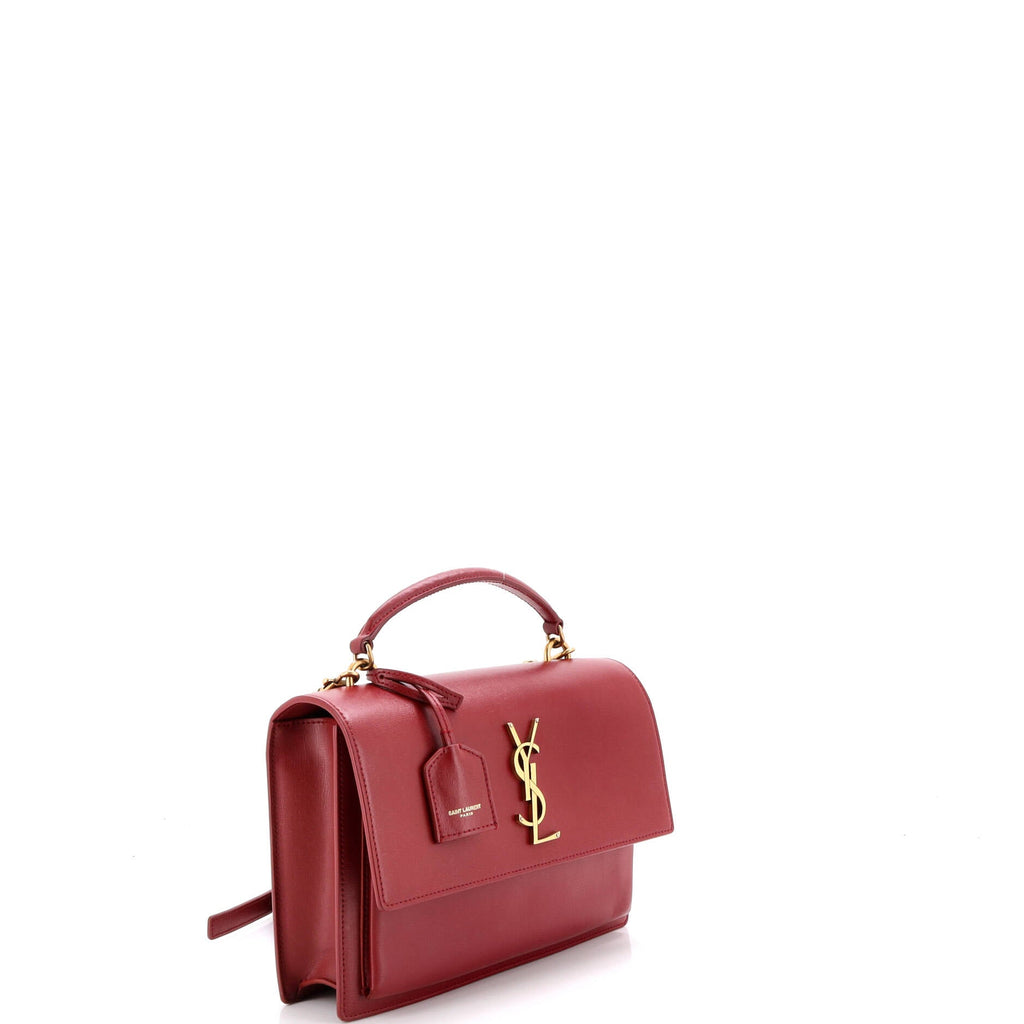 Sunset Top Handle Shoulder Bag Leather Medium