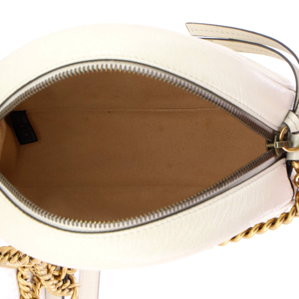 GG Marmont Round Shoulder Bag Matelasse Leather Mini