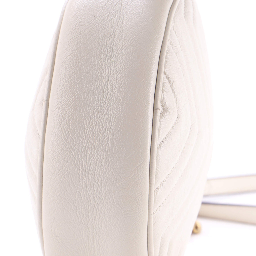 GG Marmont Round Shoulder Bag Matelasse Leather Mini