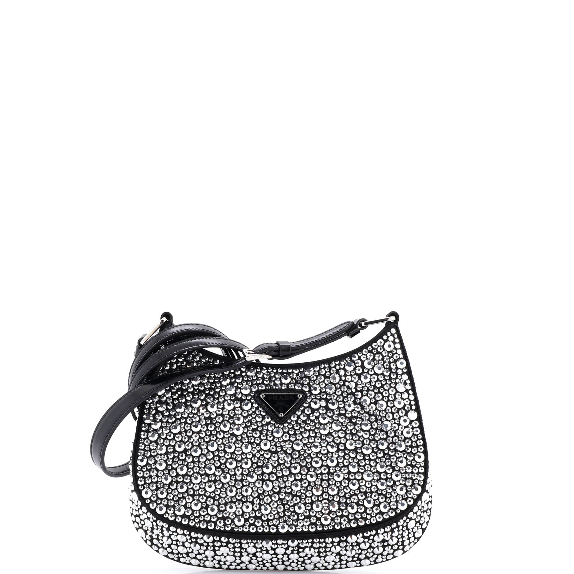 Cleo Shoulder Bag Crystal Embellished Satin Small