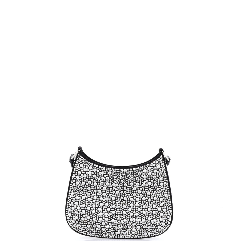 Cleo Shoulder Bag Crystal Embellished Satin Small