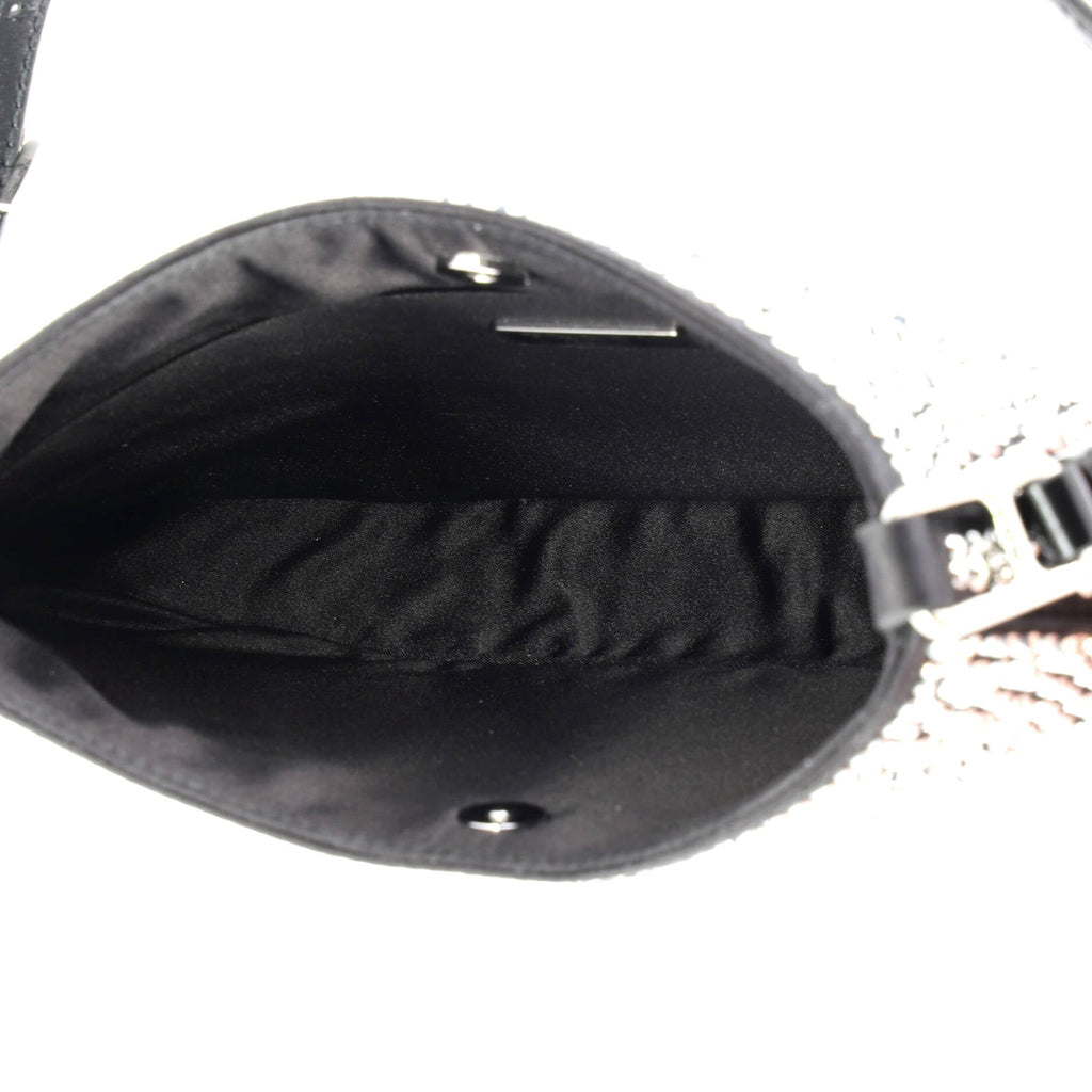 Cleo Shoulder Bag Crystal Embellished Satin Small
