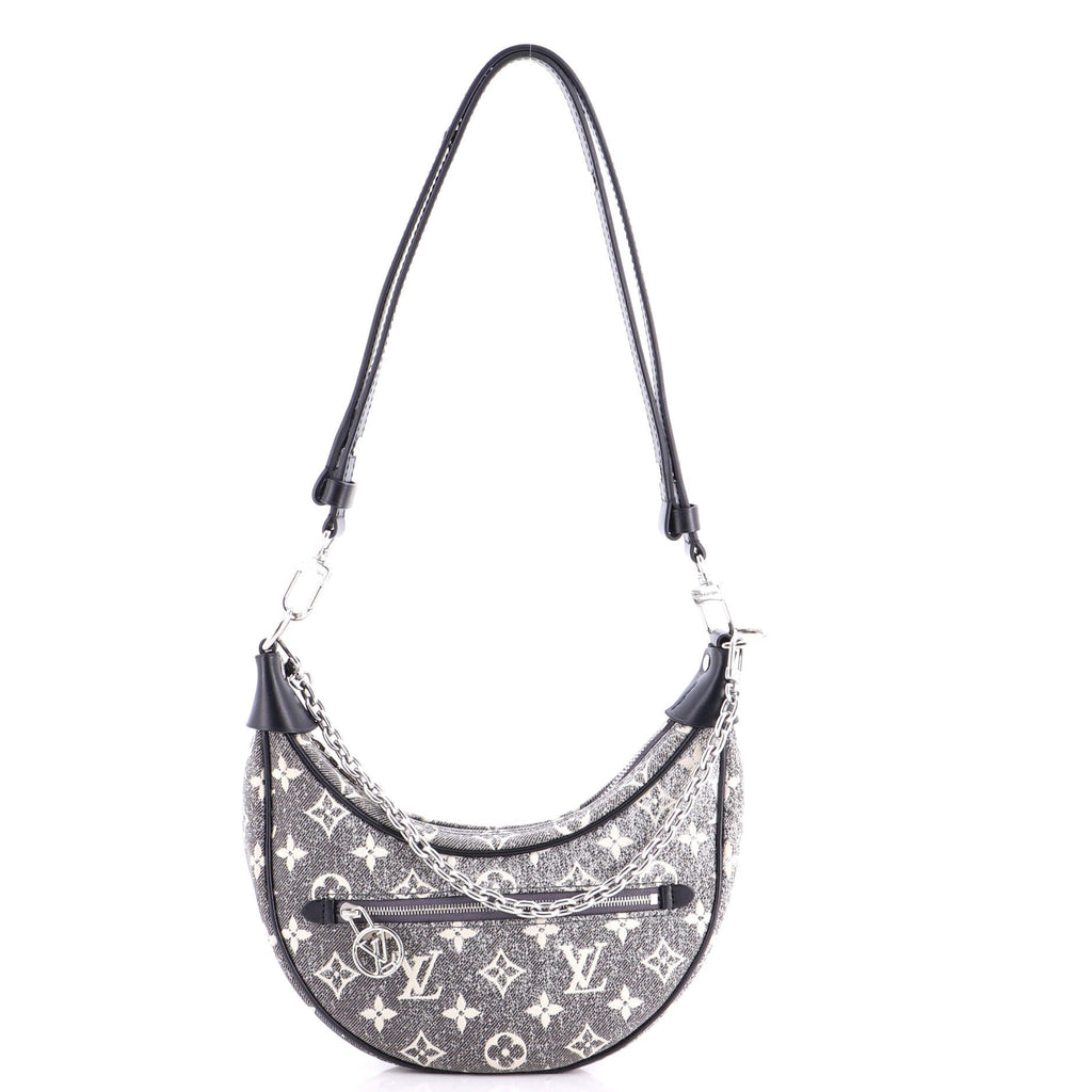 Loop Handbag Monogram Jacquard Denim