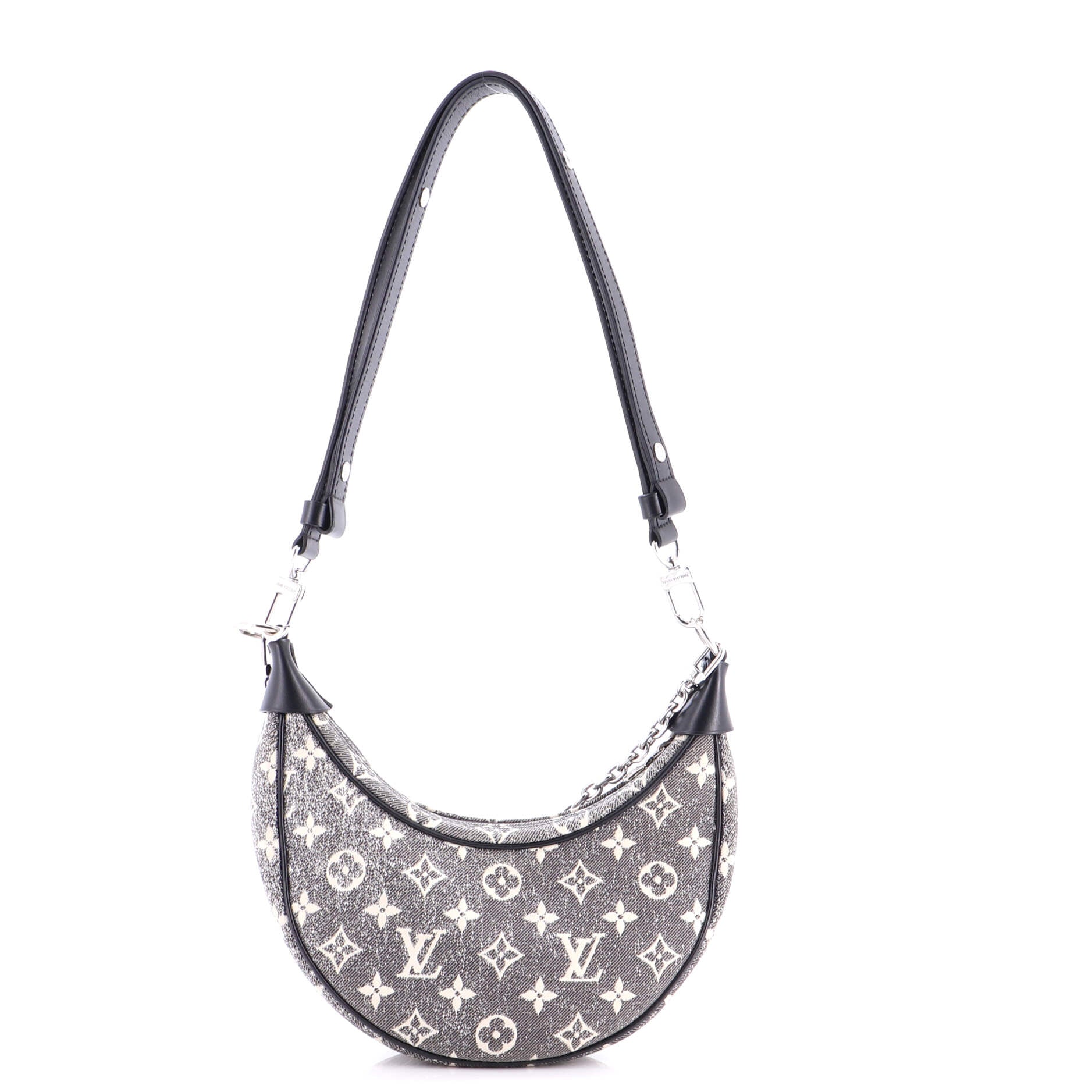 Loop Handbag Monogram Jacquard Denim