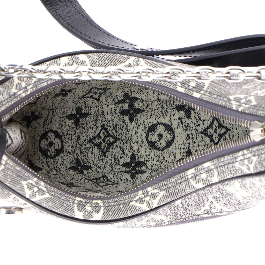 Loop Handbag Monogram Jacquard Denim