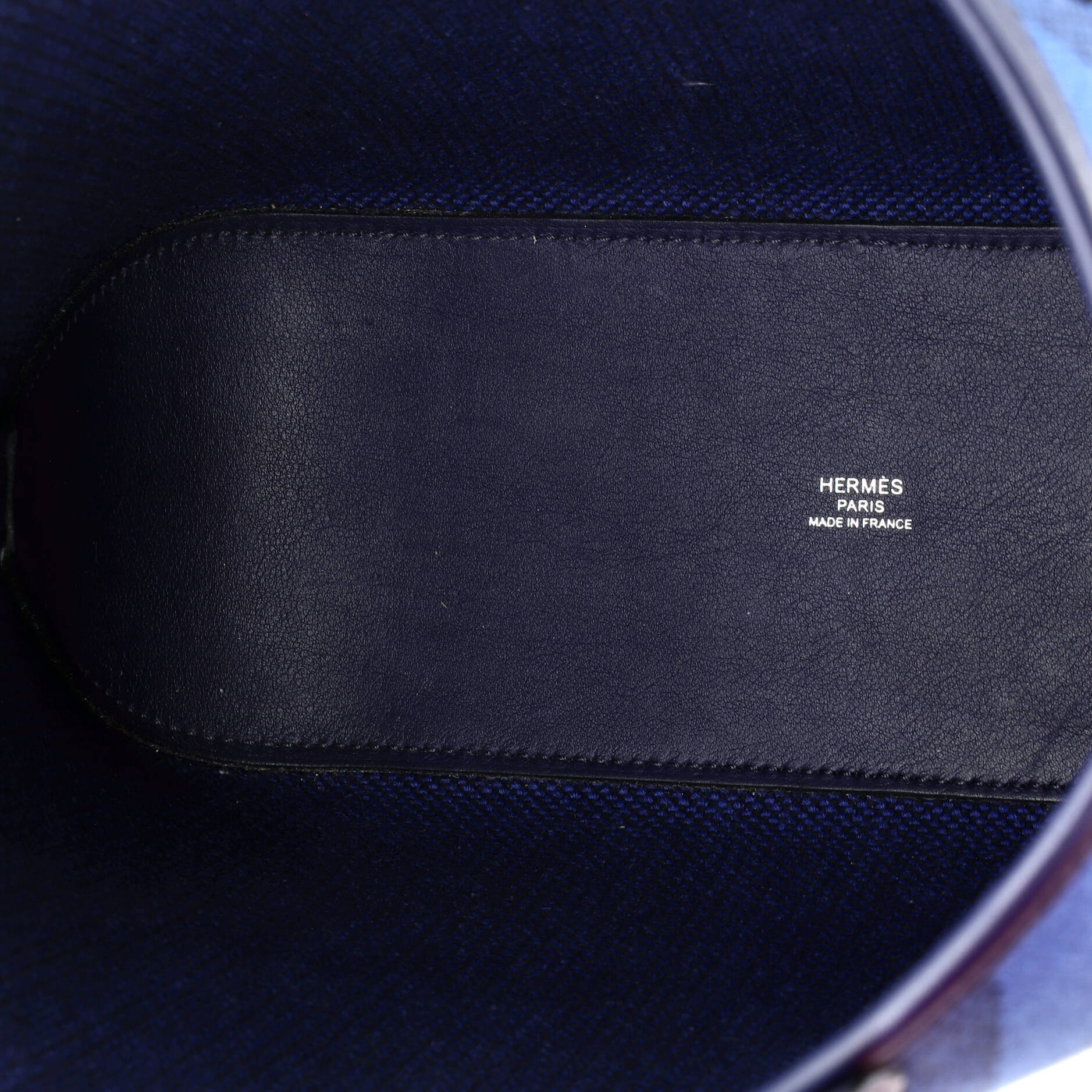 Cabas H en Biais Tote Canvas with Leather 27