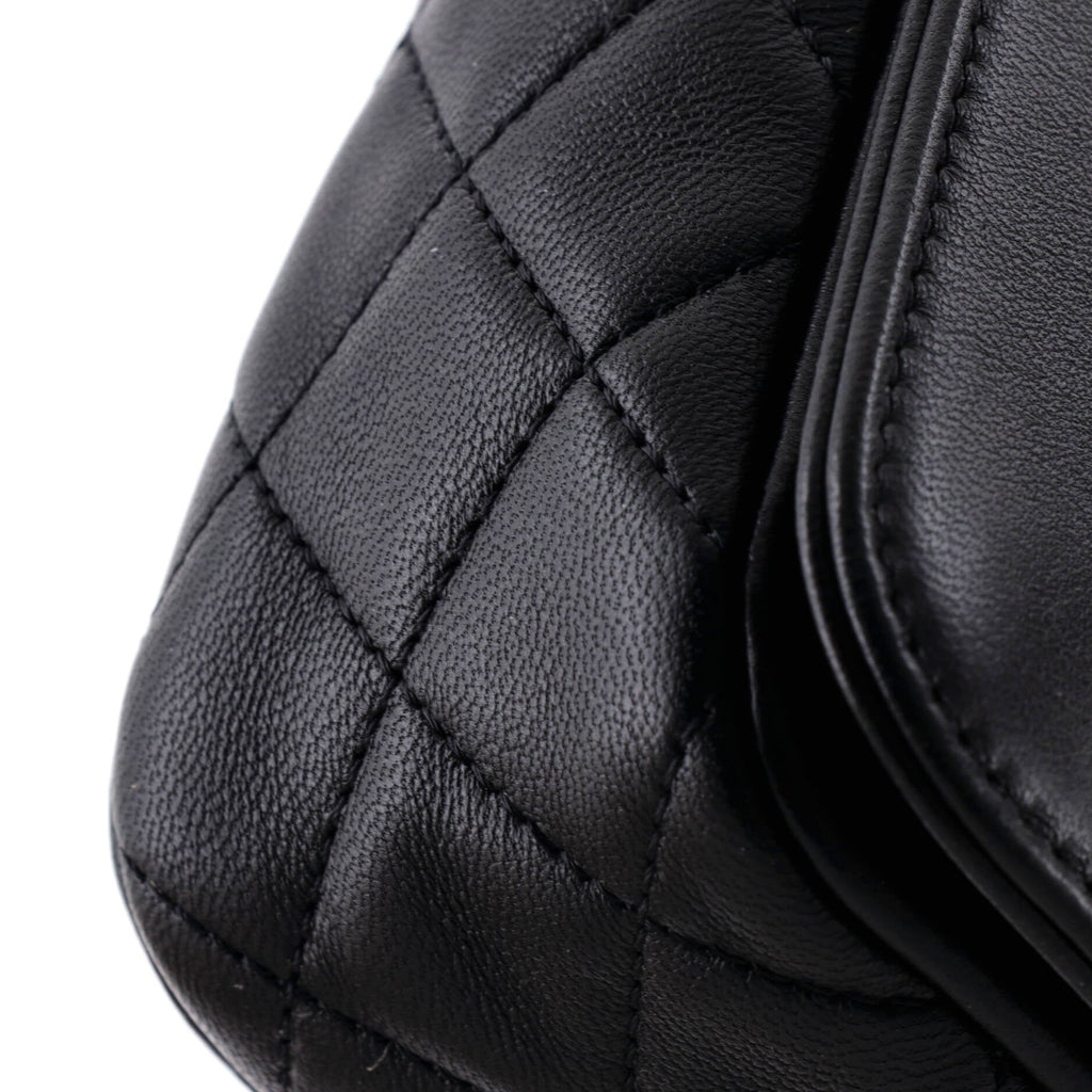 Giant Crystal CC Flap Bag Lambskin Mini
